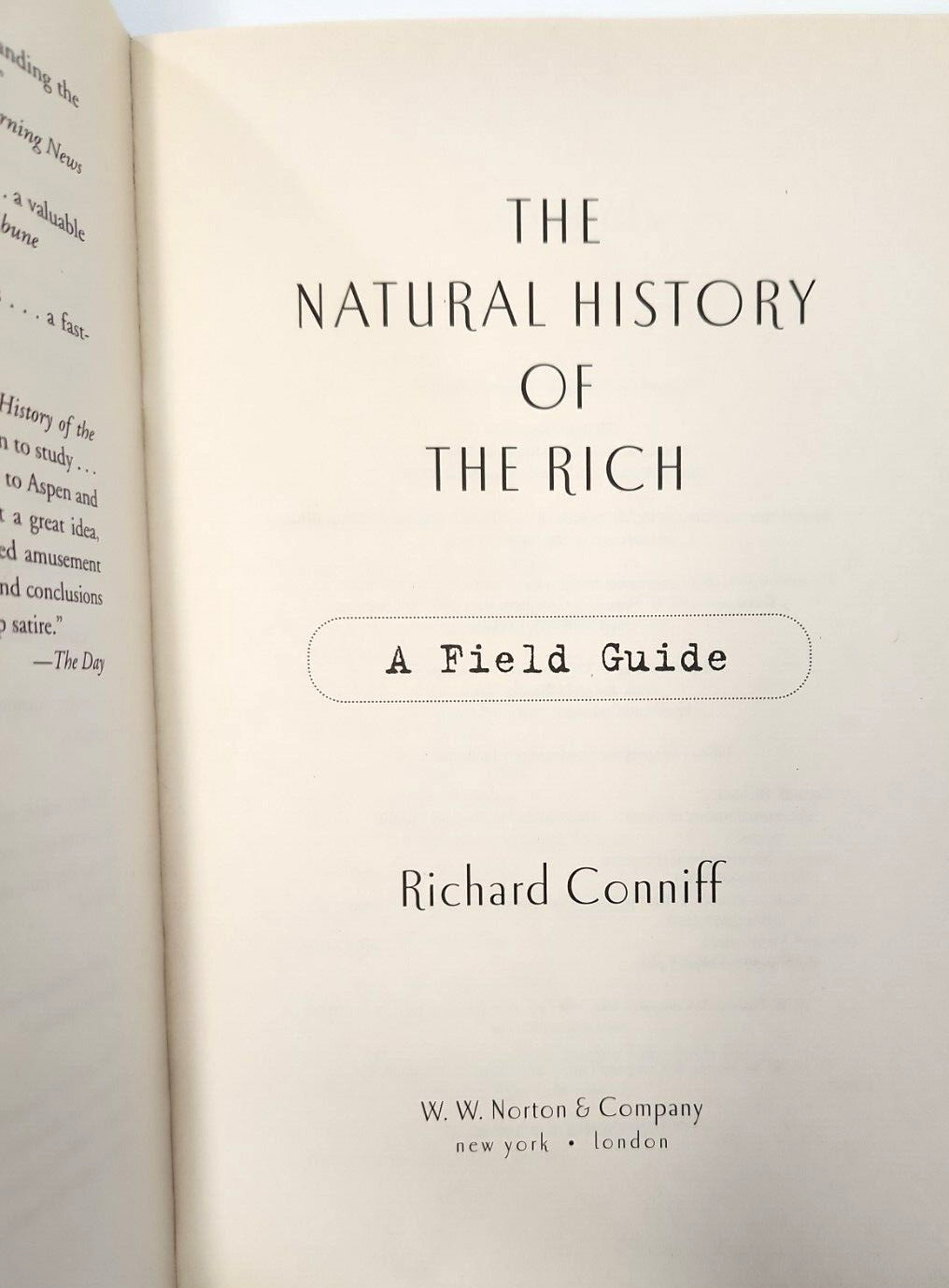 The Natural History of the Rich Field Guide PB Book Social Science Humor Wealth