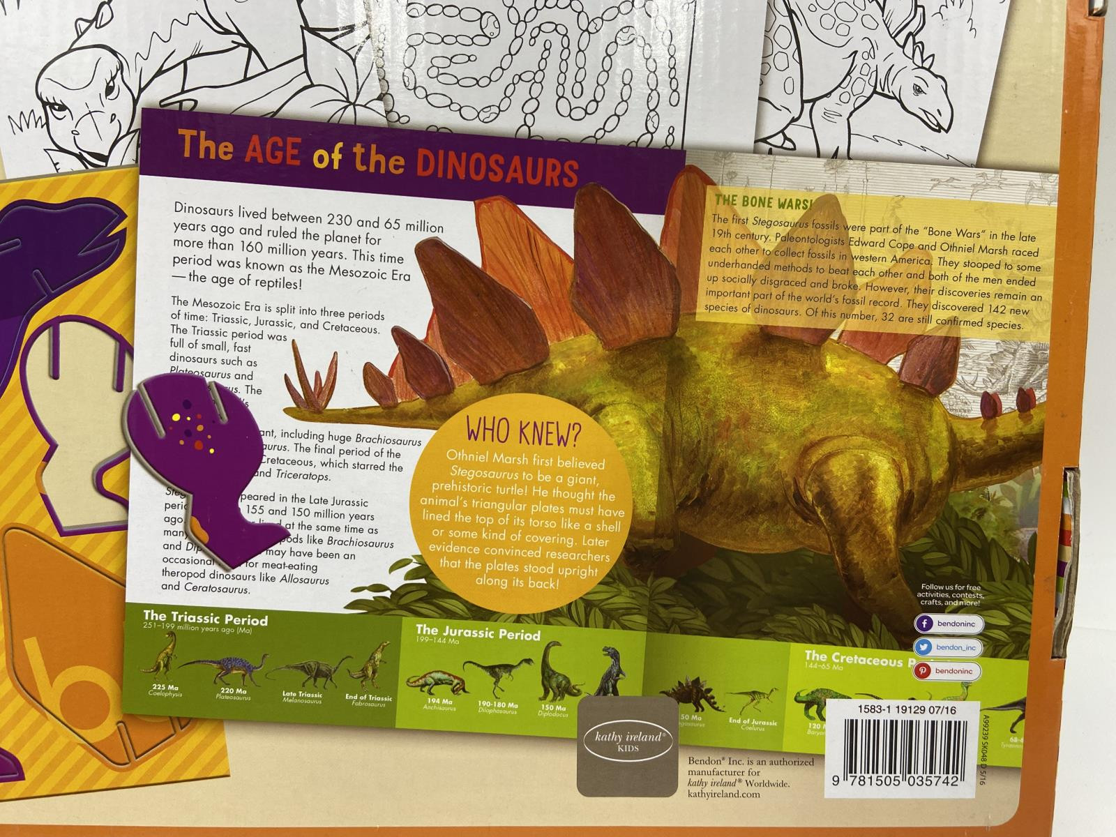 Stegosaurus Fact And Activity Coloring Book w/3D Dino Puzzle