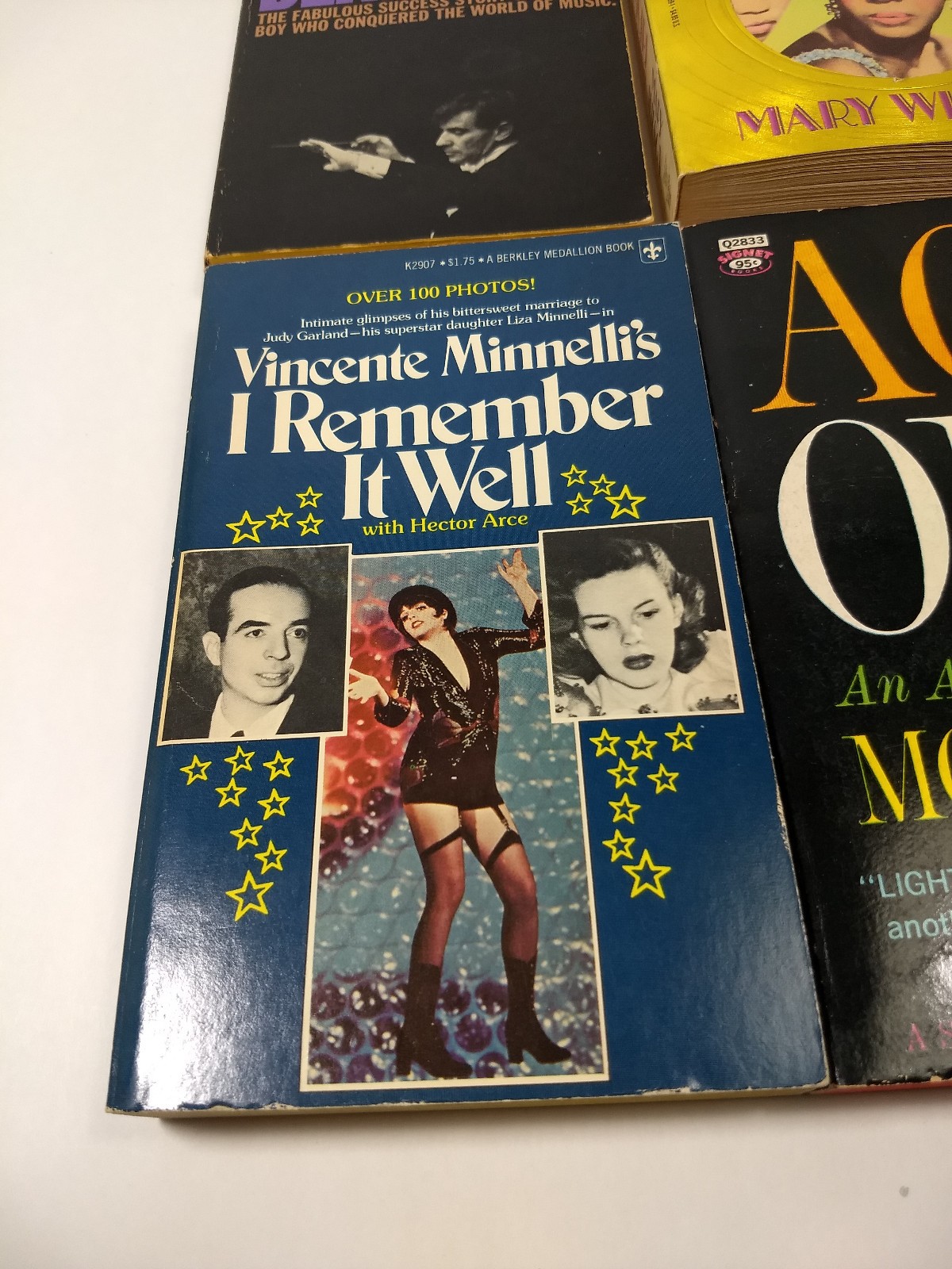 Performing Arts Book Lot Actor Actress Singer Biography Paperbacks Lot 4 Vintage