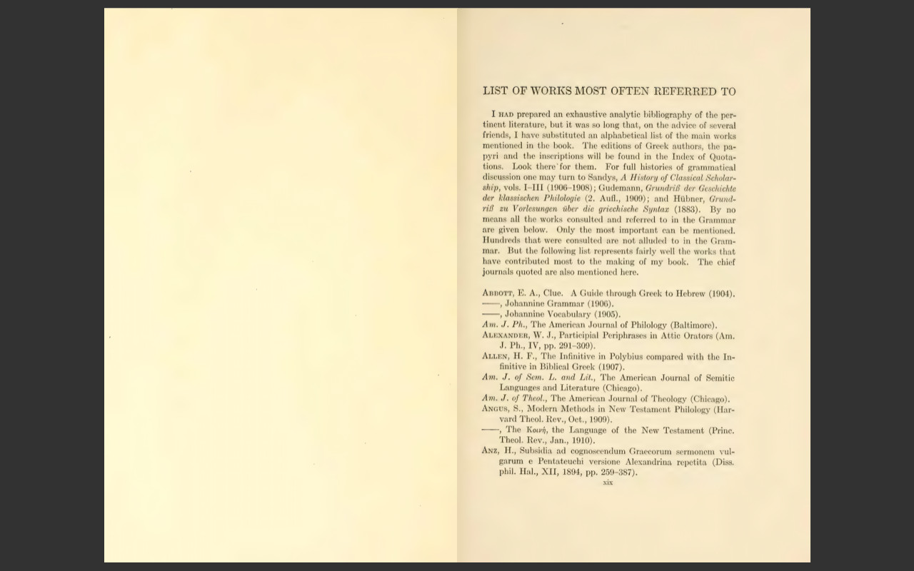 A Grammar of the Greek New Testament by A.T. Robertson (1914) E-Book on CD-ROM