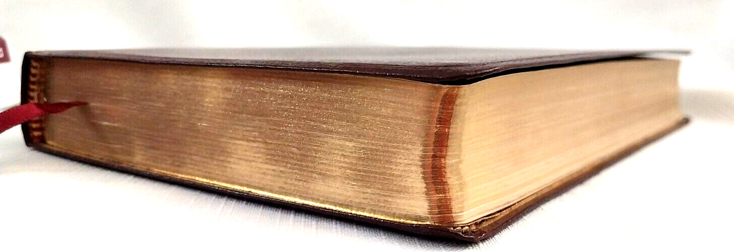 New,Indexed KJV Center Column Reference Bible, Burgundy Leather, RED LETTER,wBox