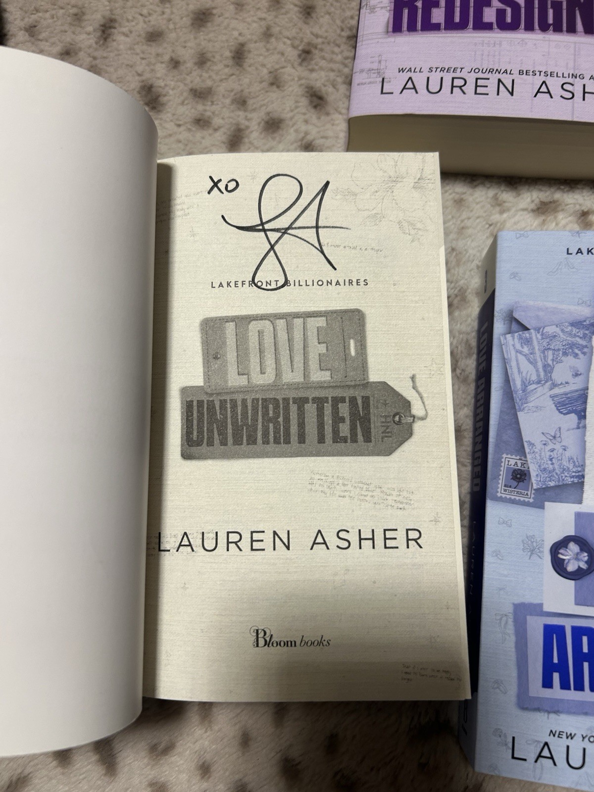 SIGNED Lakefront Billionaires 3 books by Lauren Asher