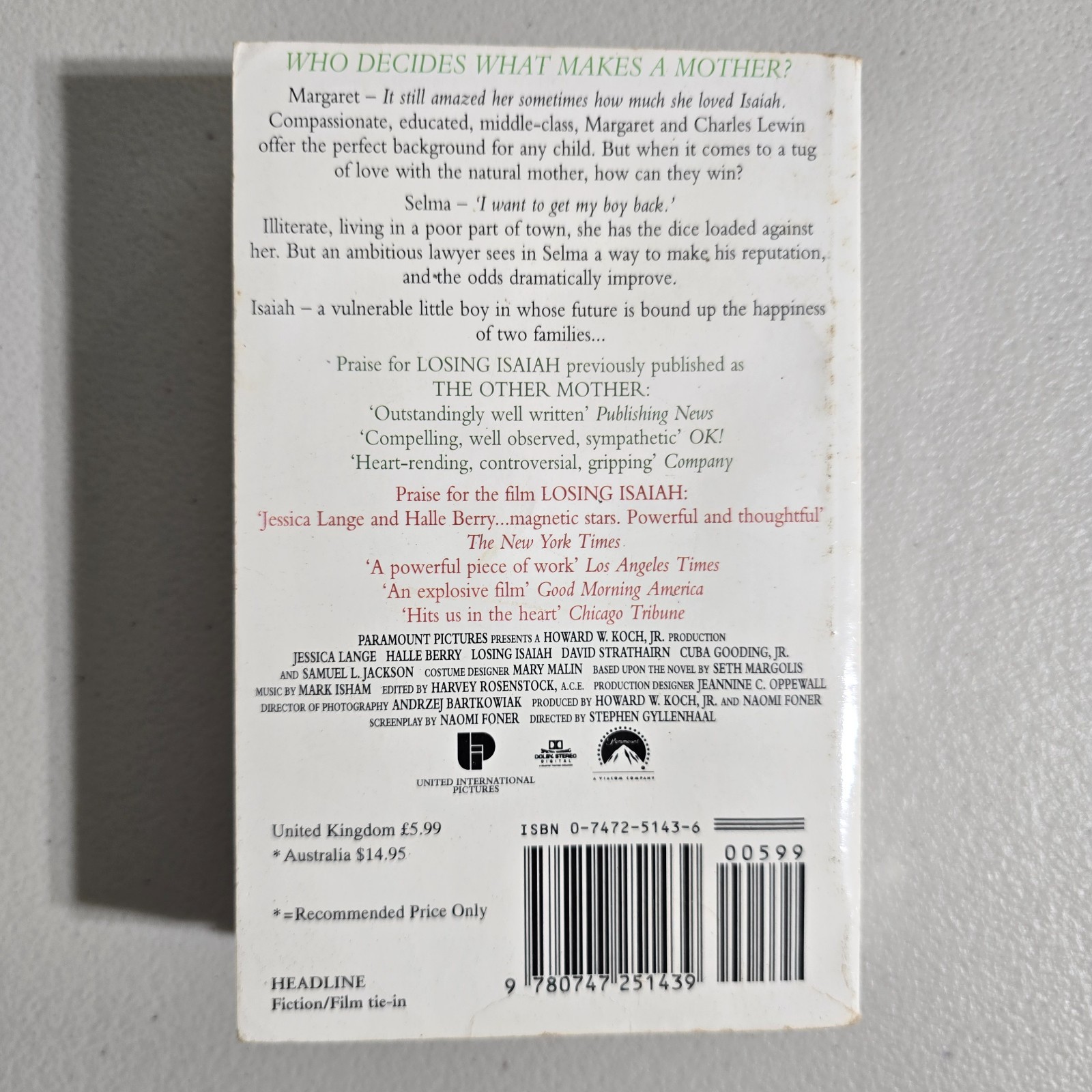 Losing Isaiah by Seth J. Margolis – Paperback