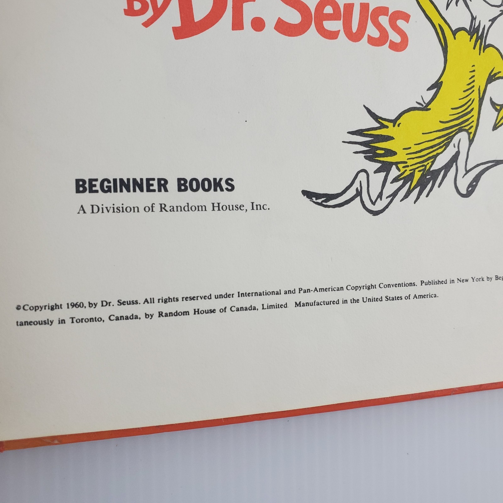 Green Eggs and Ham by Dr Seuss 1960 1st Edition Hardcover