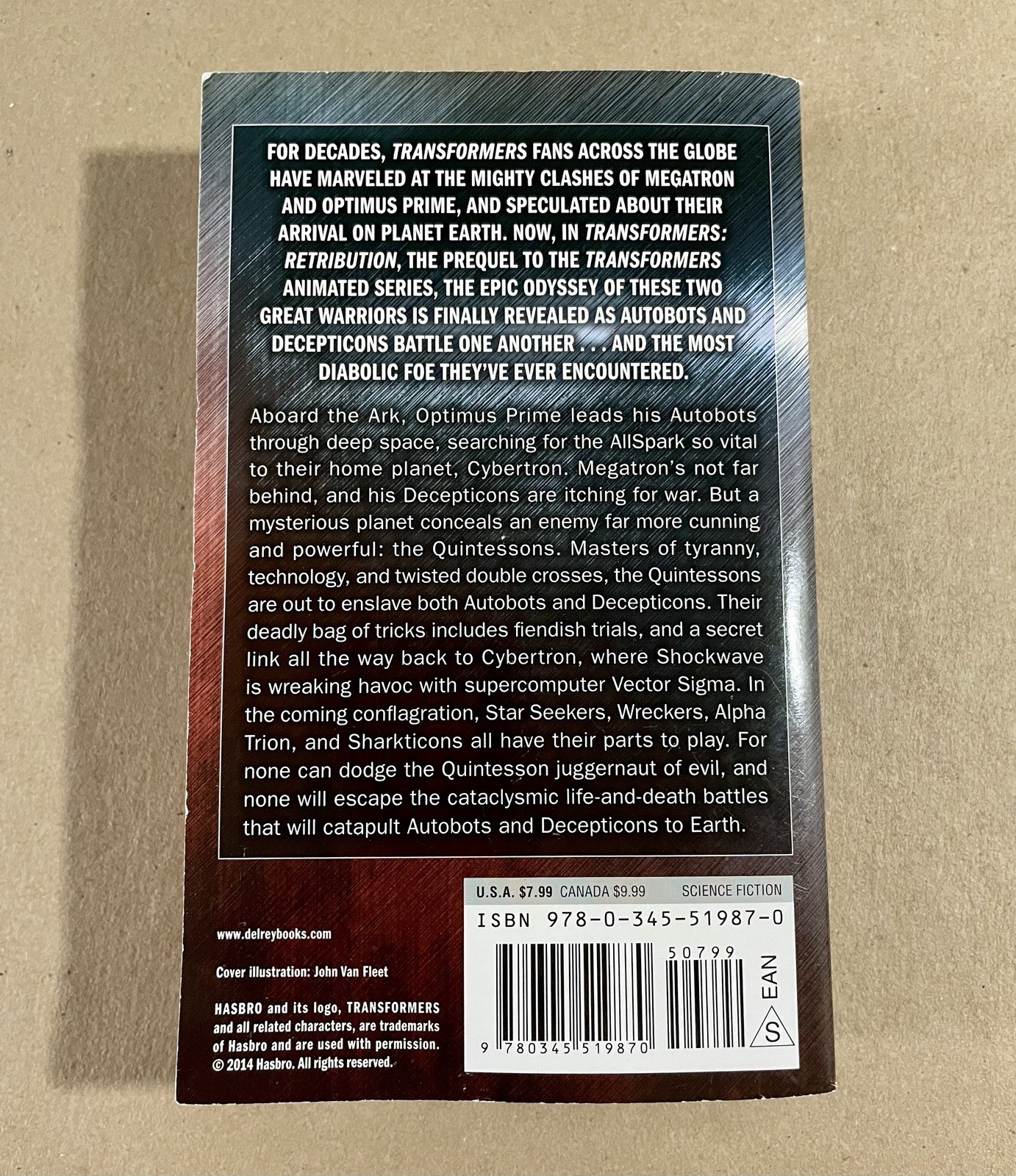 Transformers: Retribution, David J. Williams (2014, PB) 1ST ED/1ST PRT, VG+