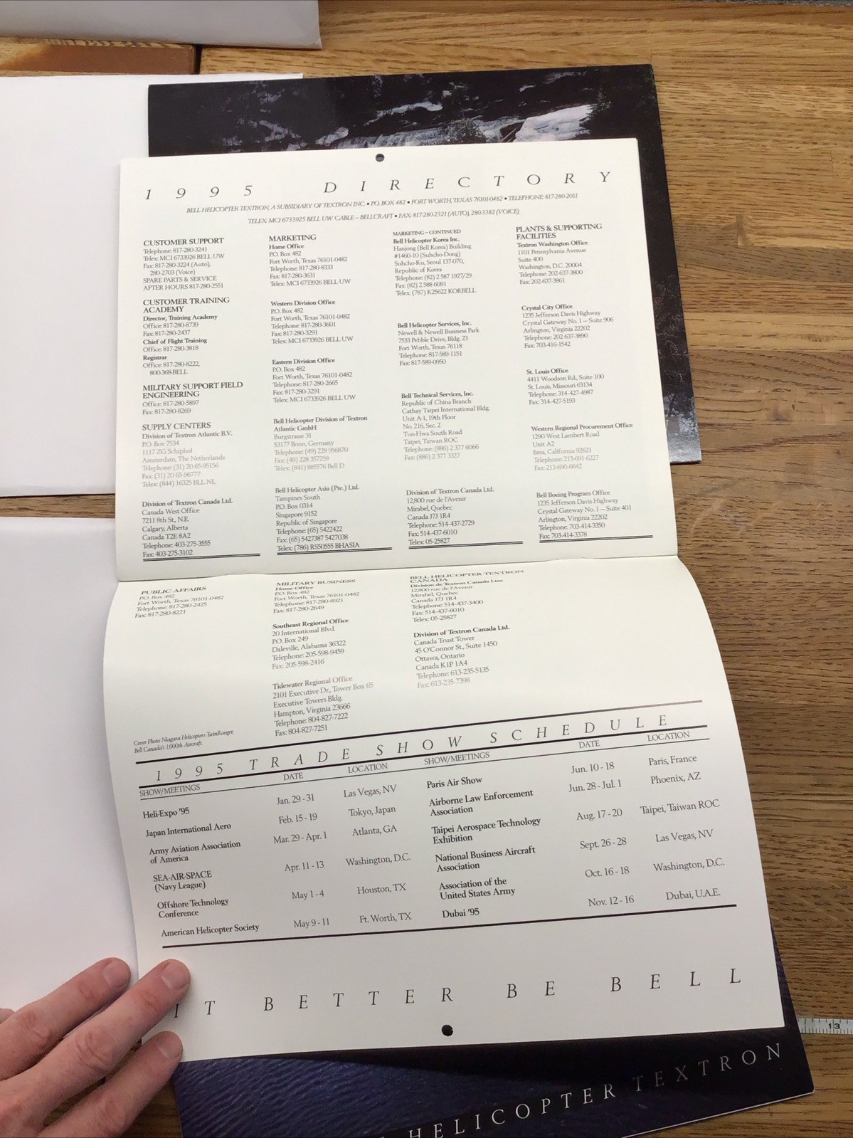 BELL HELICOPTER – Appointment Calendar – 1995 1996 1997 – Lot Of 3 – MM6.115