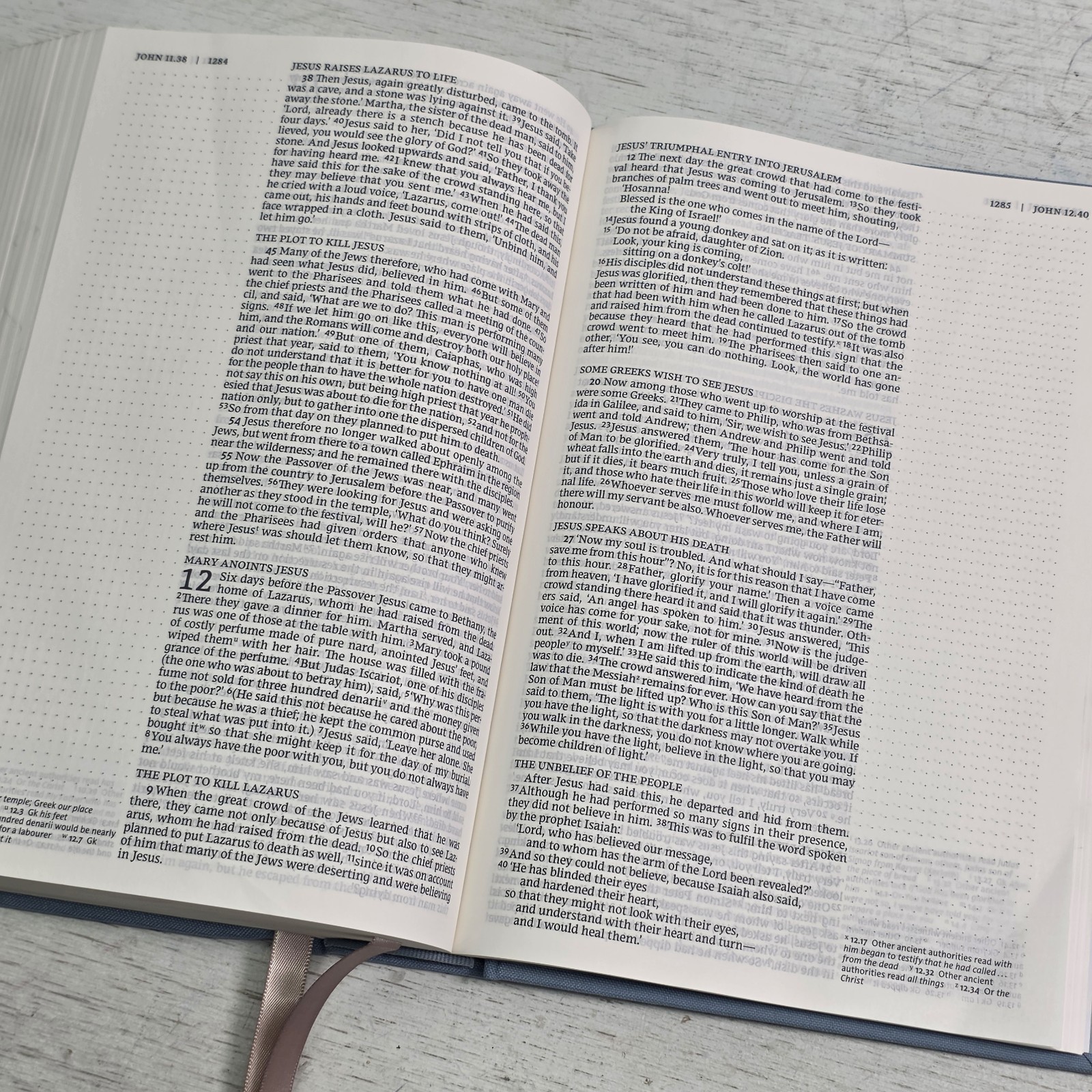 NRSV Catholic Bible Press Blue Note Taking Journal Cloth Board Canvas Hardcover