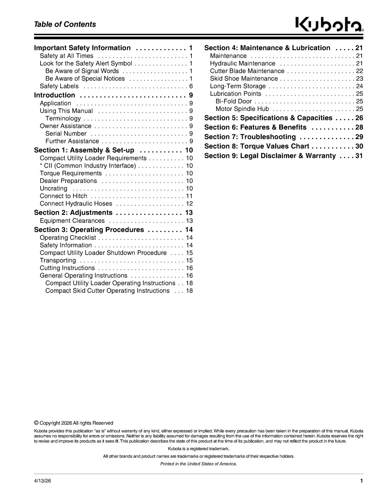 LAND PRIDE CSC10 Series Compact Skid Cutter Operators Manual – WIRE BOUND
