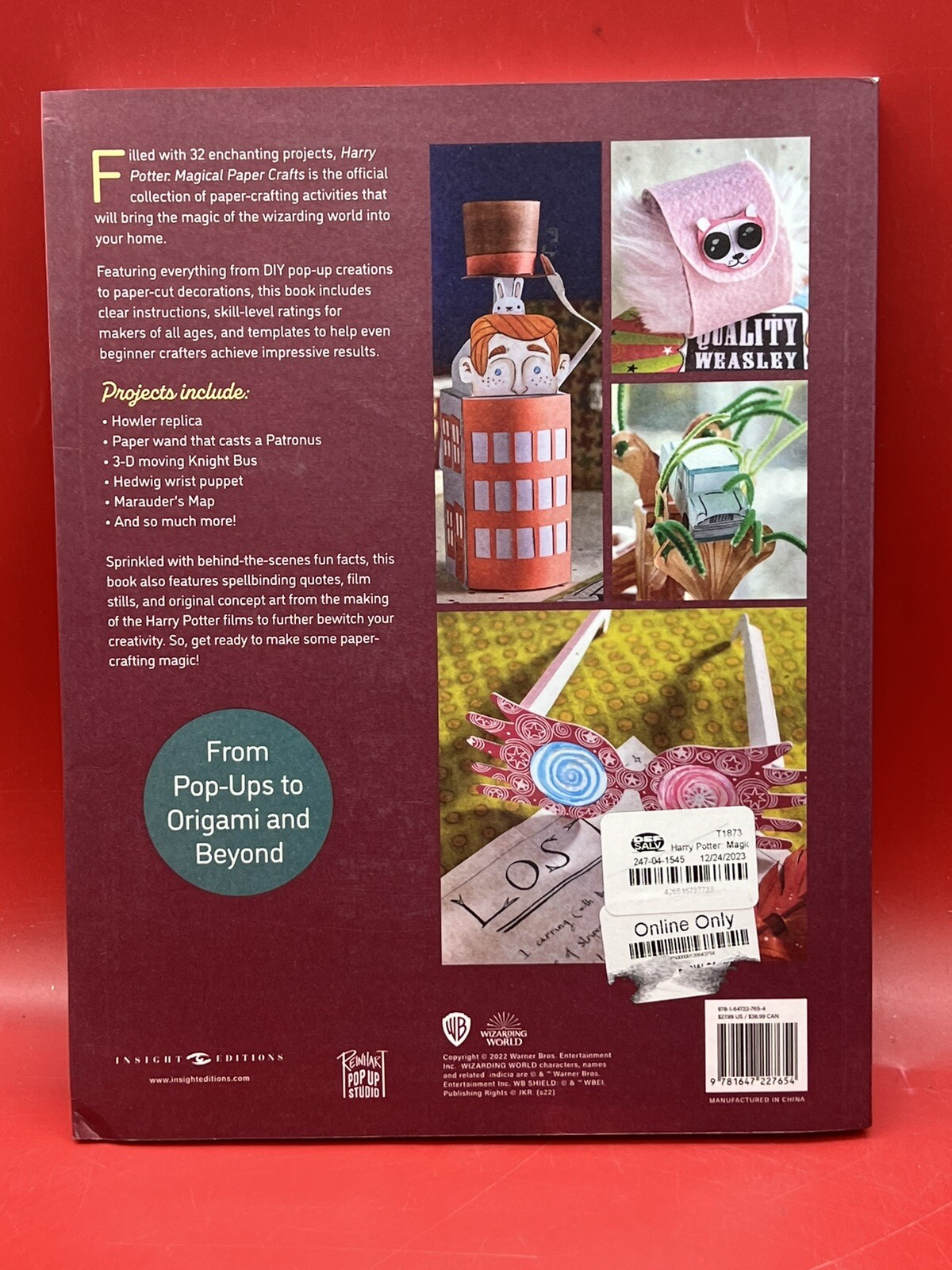 Harry Potter: Magical Paper Crafts : 24 Official Creations – By Matthew Reinhart