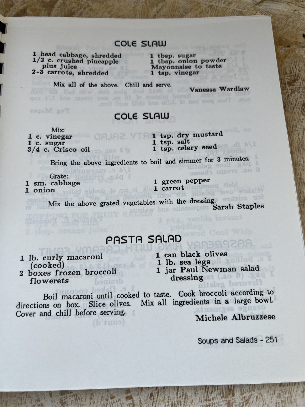 Cherished Recipes Old &d New St. Peter The Apostle Church Parsippany NJ Spiral
