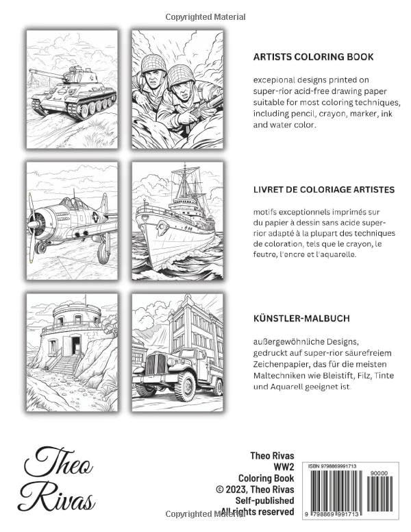 WW2 Coloring Book: An Illustrated WWII Coloring Book