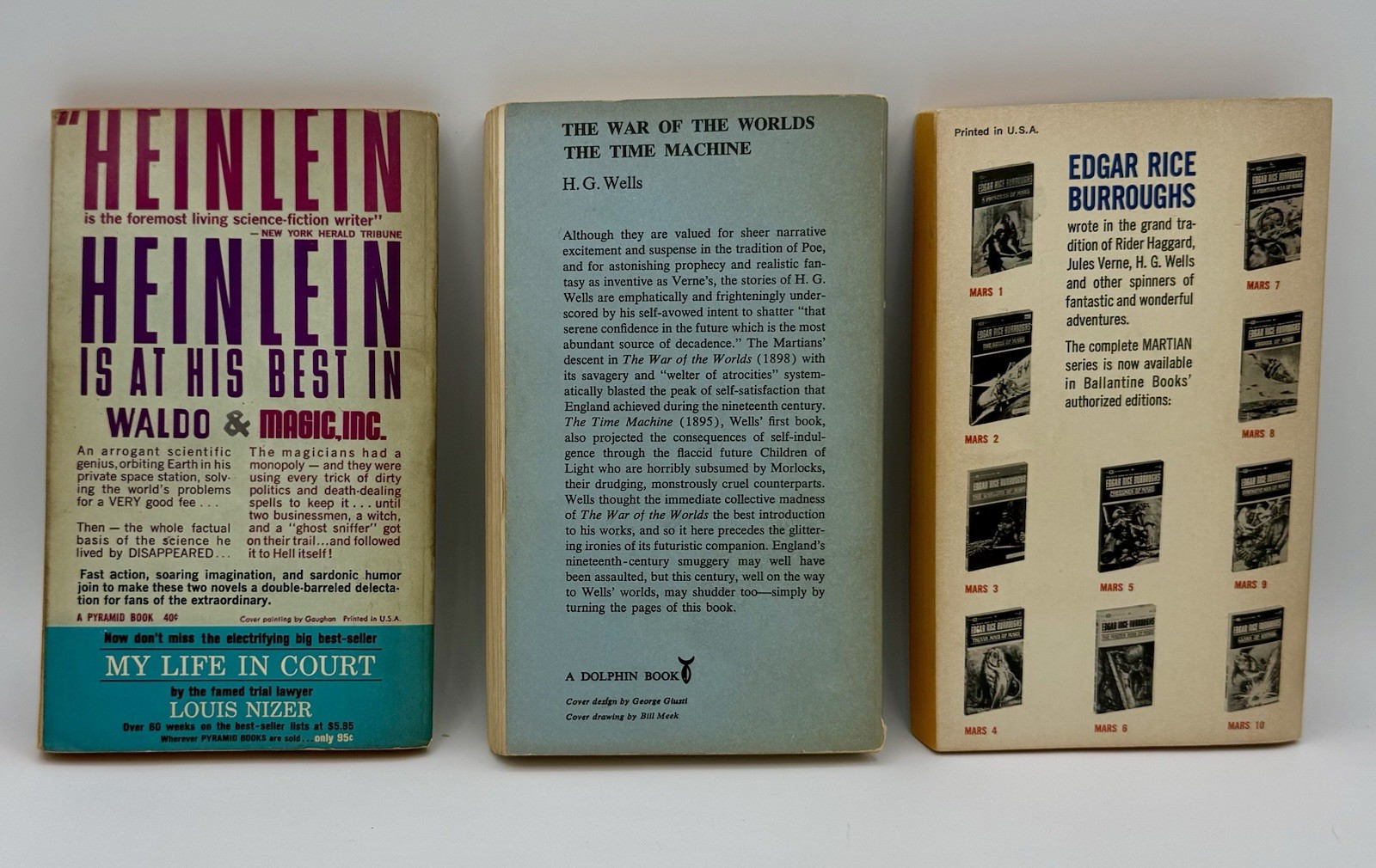 Lot of 11 Vintage Sci Fi Fantasy Paperback Books H.G. Wells Isaac Asimov 60s 70s