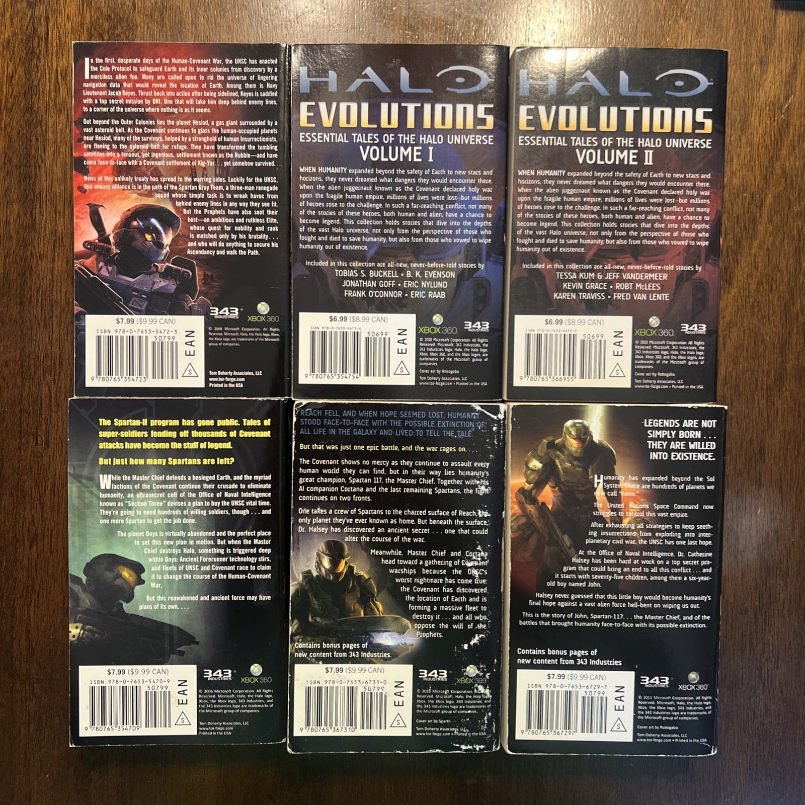 Lot Of 6 Paperback Halo Video Game Novels / Tor Books!