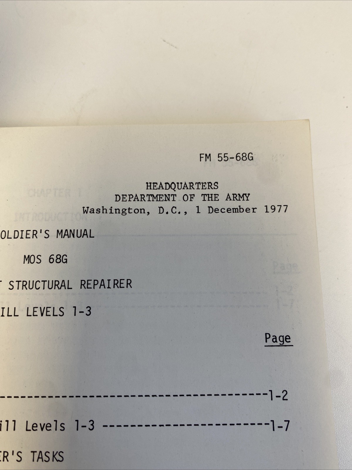 Soldier’s Manual: Aircraft Structural Repairer, MOS 68G, Skill Levels 1/2/3 Army