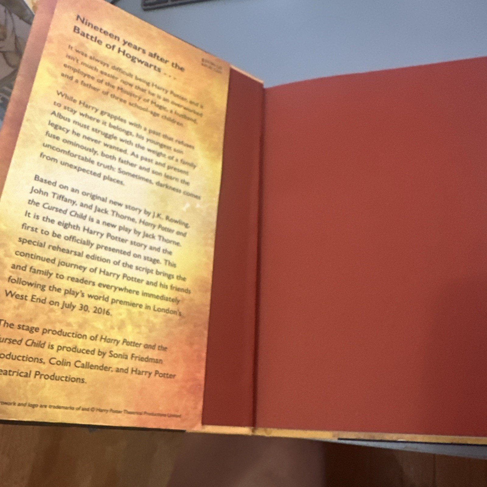 Harry Potter and the Cursed Child, Parts 1 & 2, Special Rehearsal Edition Sc…