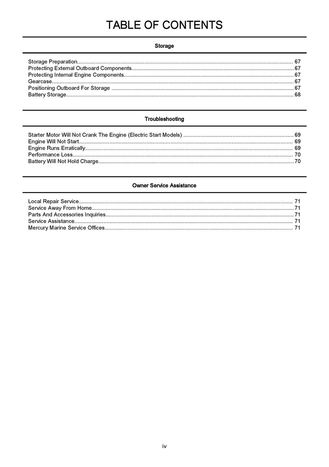 MERCURY 8/ 9.9 & 9.9 Bigfoot 4-Stroke Operation Manual BINDER – FRONT & BACK