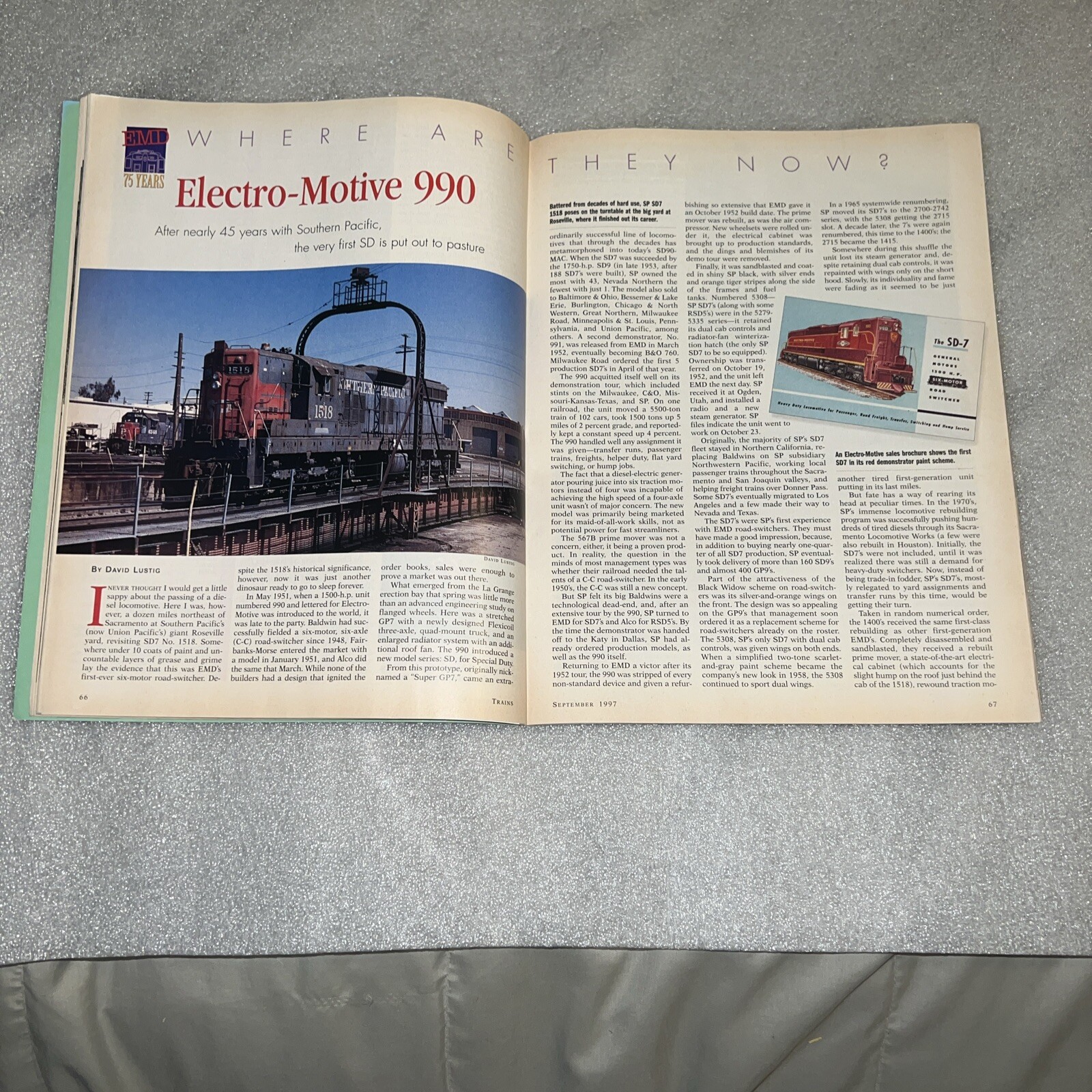 TRAINS Magazine, September 1997 EMD Locomotives 75 Years Collectors Edition T69