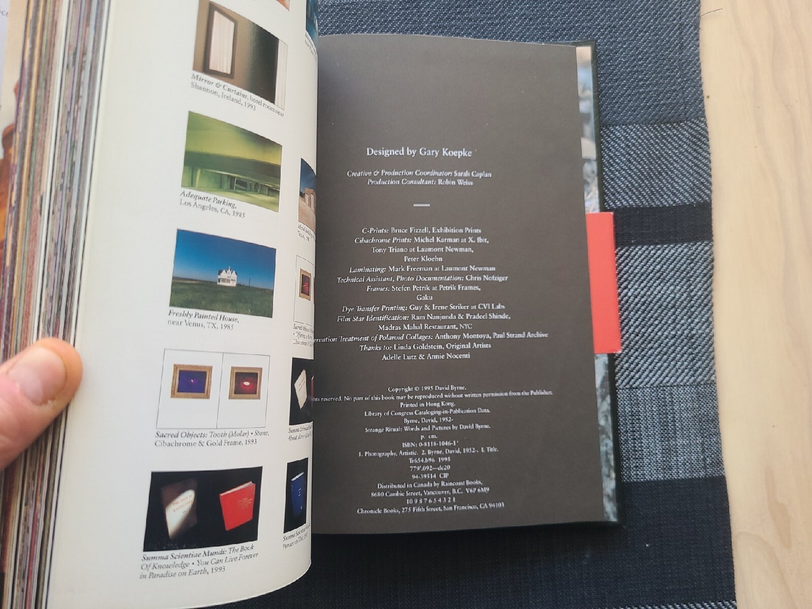 Strange Ritual: David Byrne Pictures And Words 1995 Hc 1st Ed Inscribed