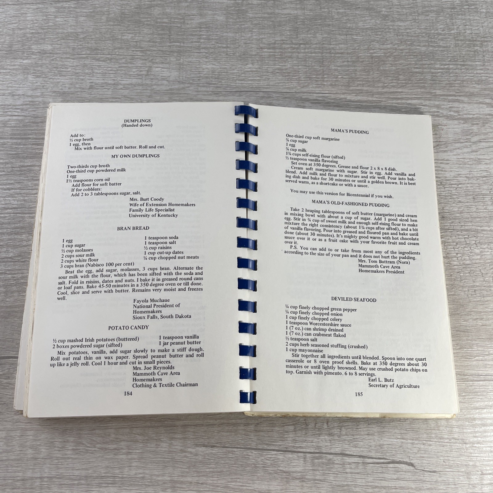 VTG Barren County Homemakers Bicentennial Recipe Cookbook 1976 Pages 212