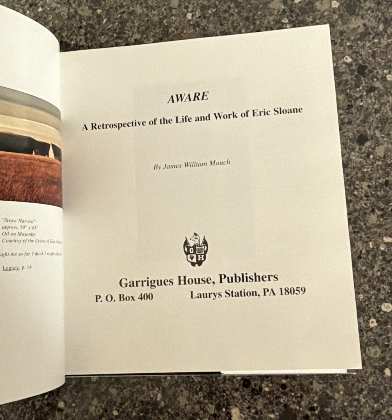 Signed 1st Aware: A Retrospective of the Life & Work of Eric Sloane James Mauch