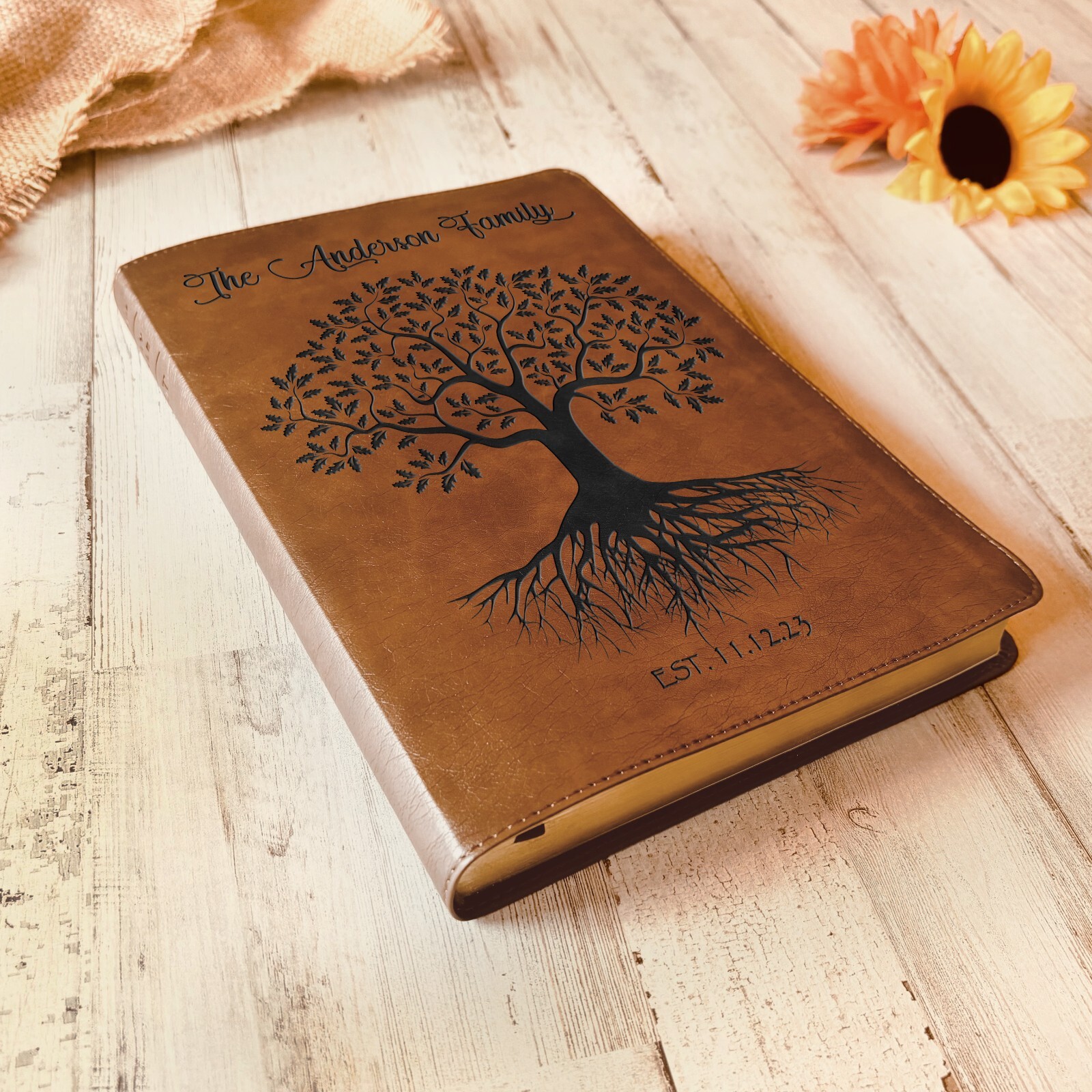 Personalized Family Bible | Large Print | Custom Engraved New Living Translation