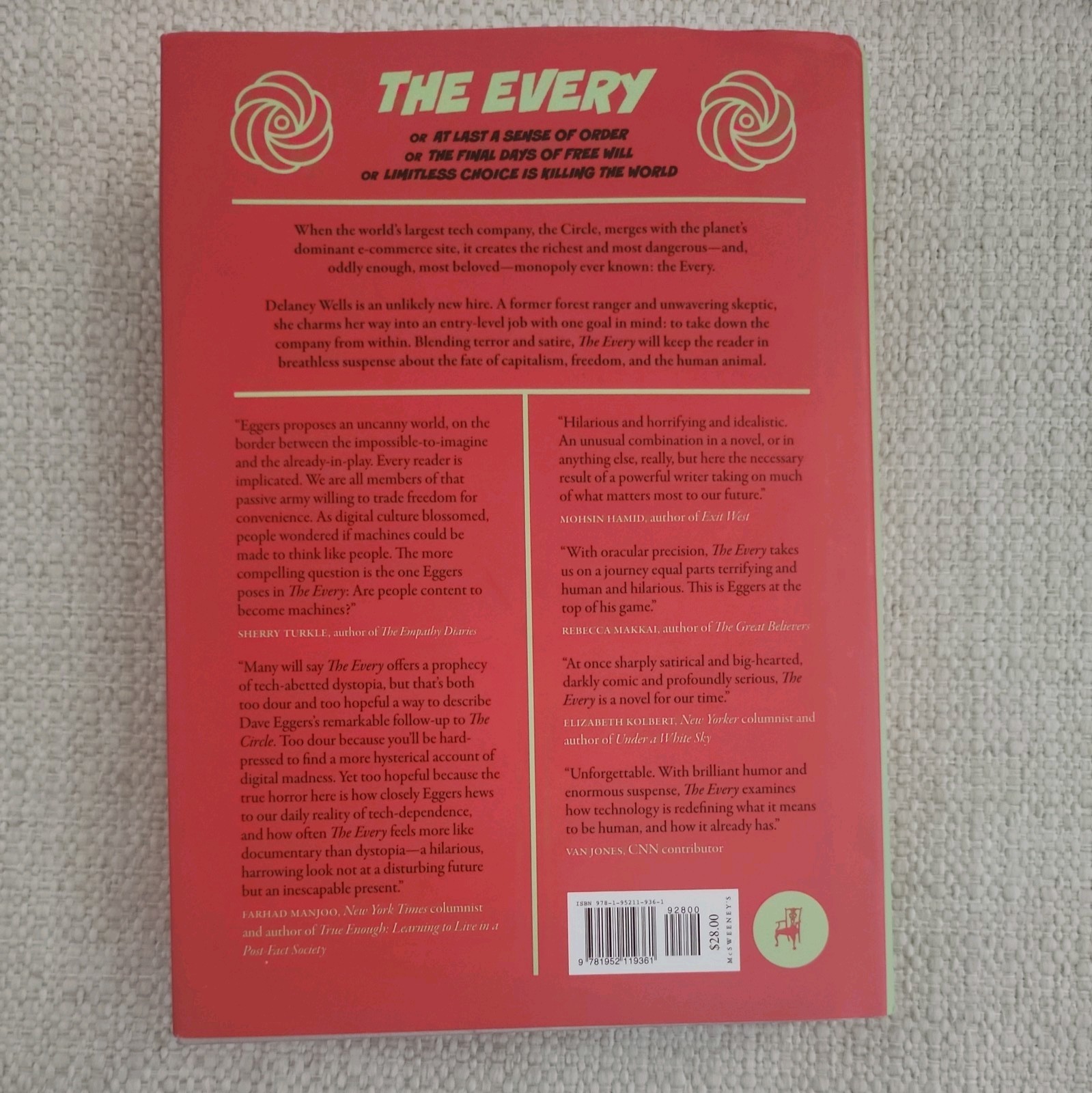 McSweeney’s Dave Eggers The Every Eyeball Cover Hardcover Dustjacket