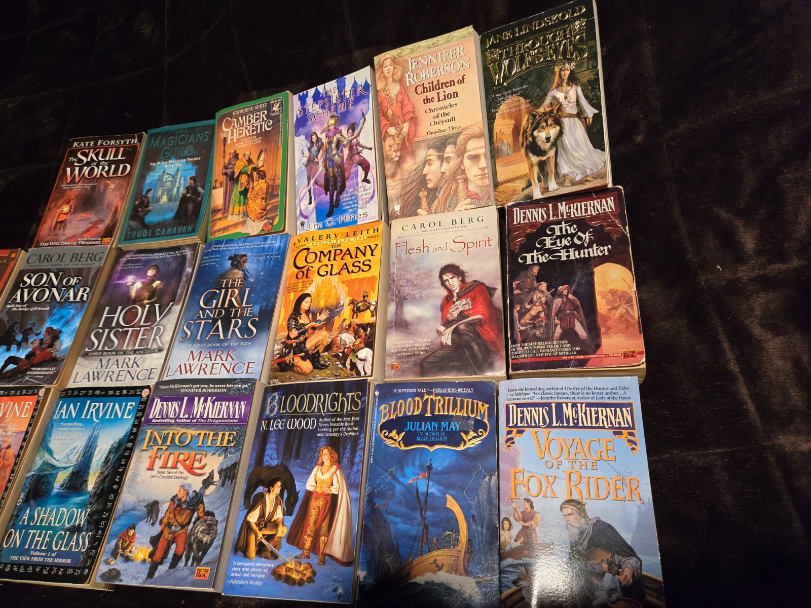 Large Lot of 20 Fantasy Paperback Books-MISC Authors-Mark Lawrence/Carol Berg +