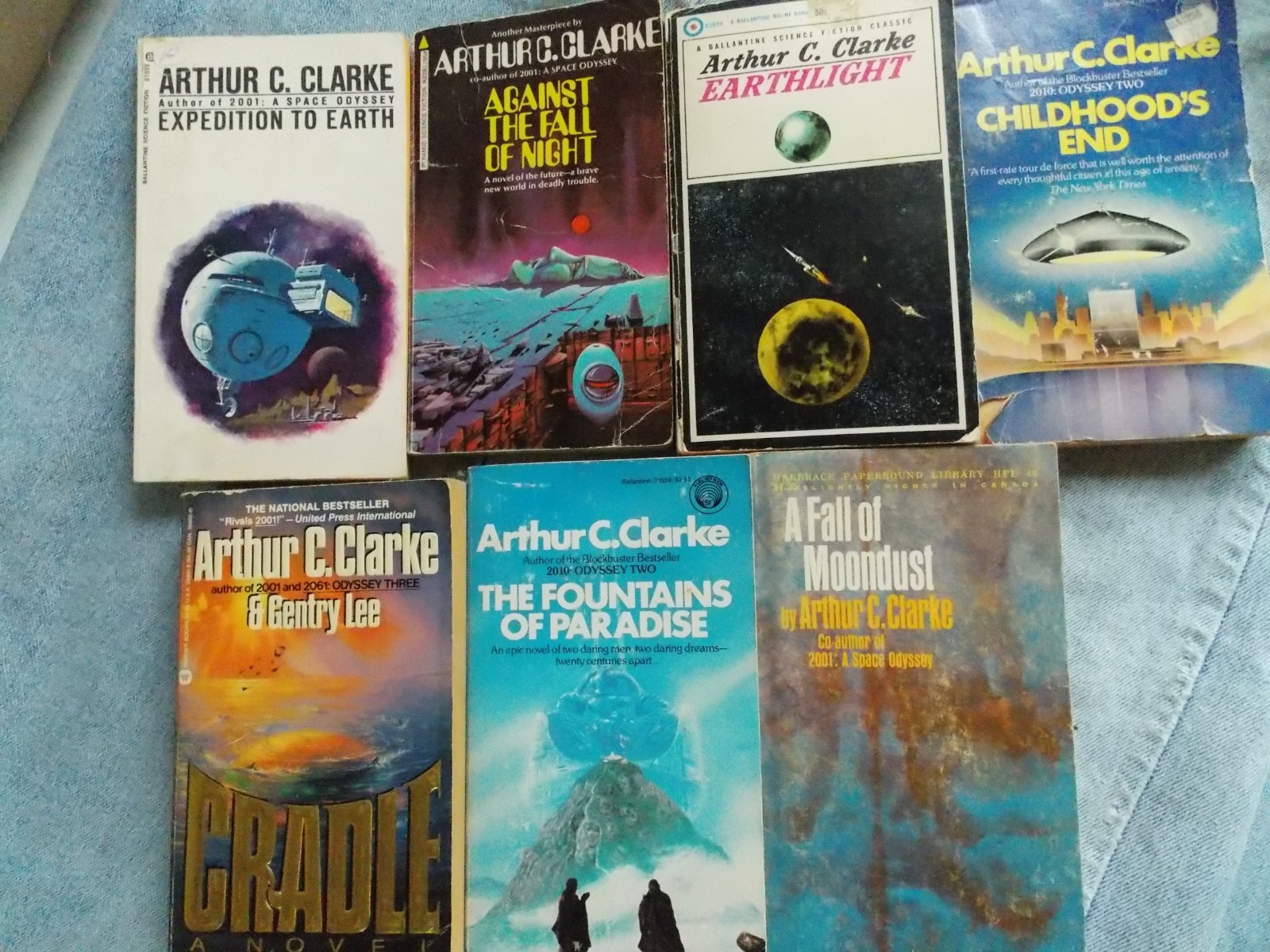 Arthur C Clarke Sci Fi Paperback Book Lot or 14 Vintage