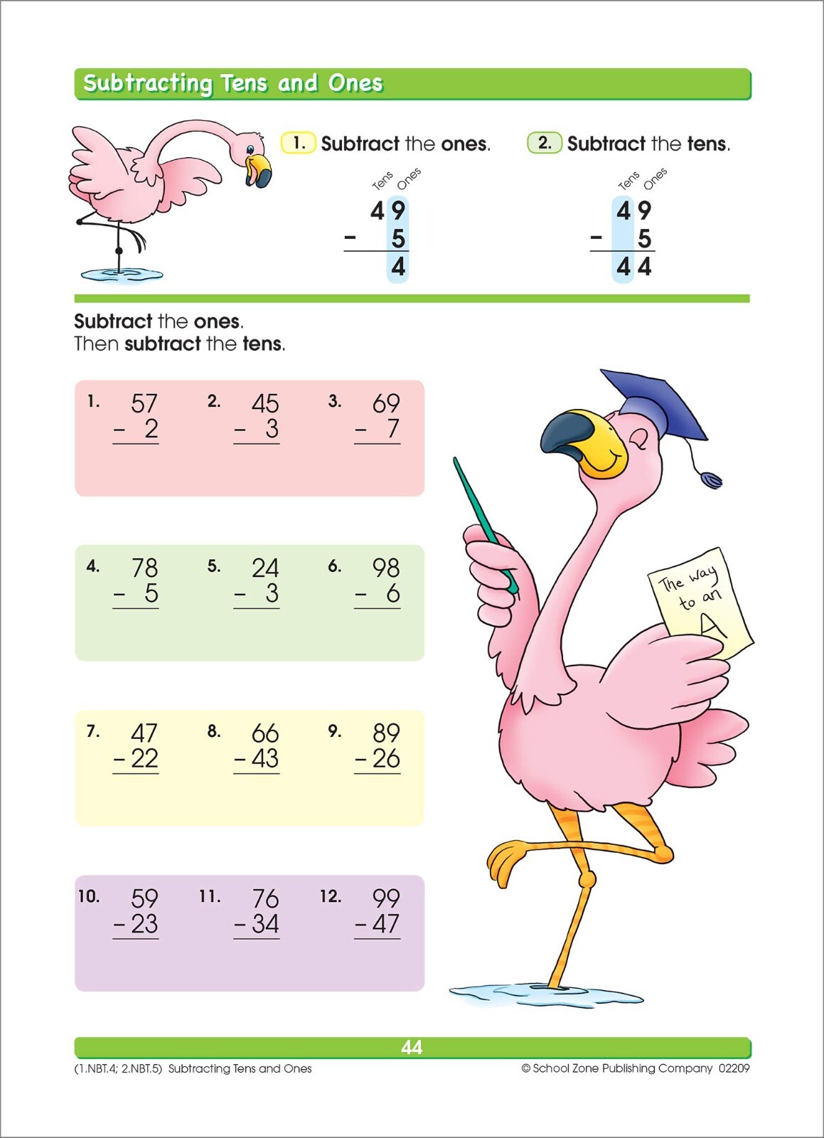 School Zone Addition & Subtraction Workbook Ages 6 to 8, 1st & 2nd Grade Math