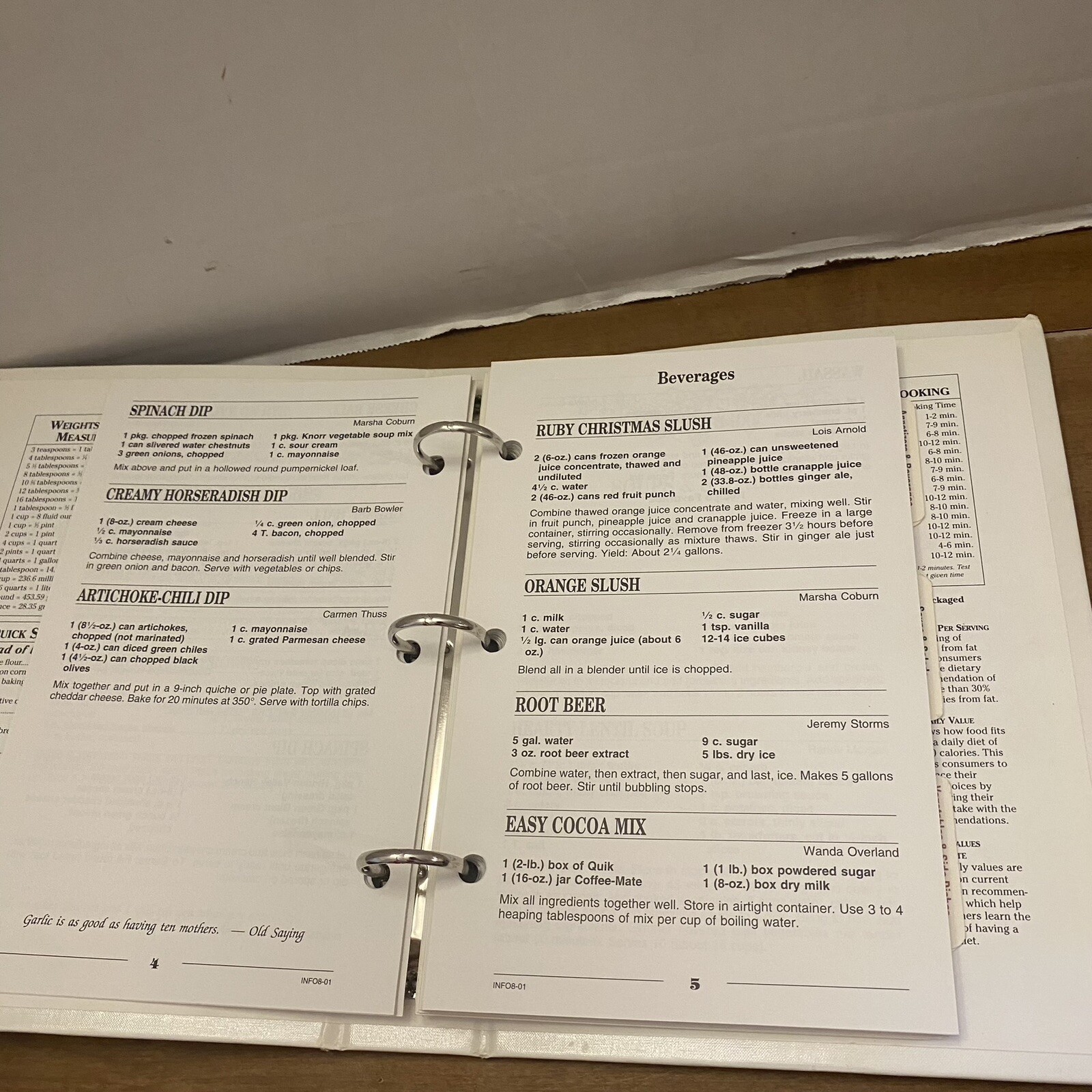 Morris Press Sample Cookbook 2 Ring Binder A Taste Of Heaven