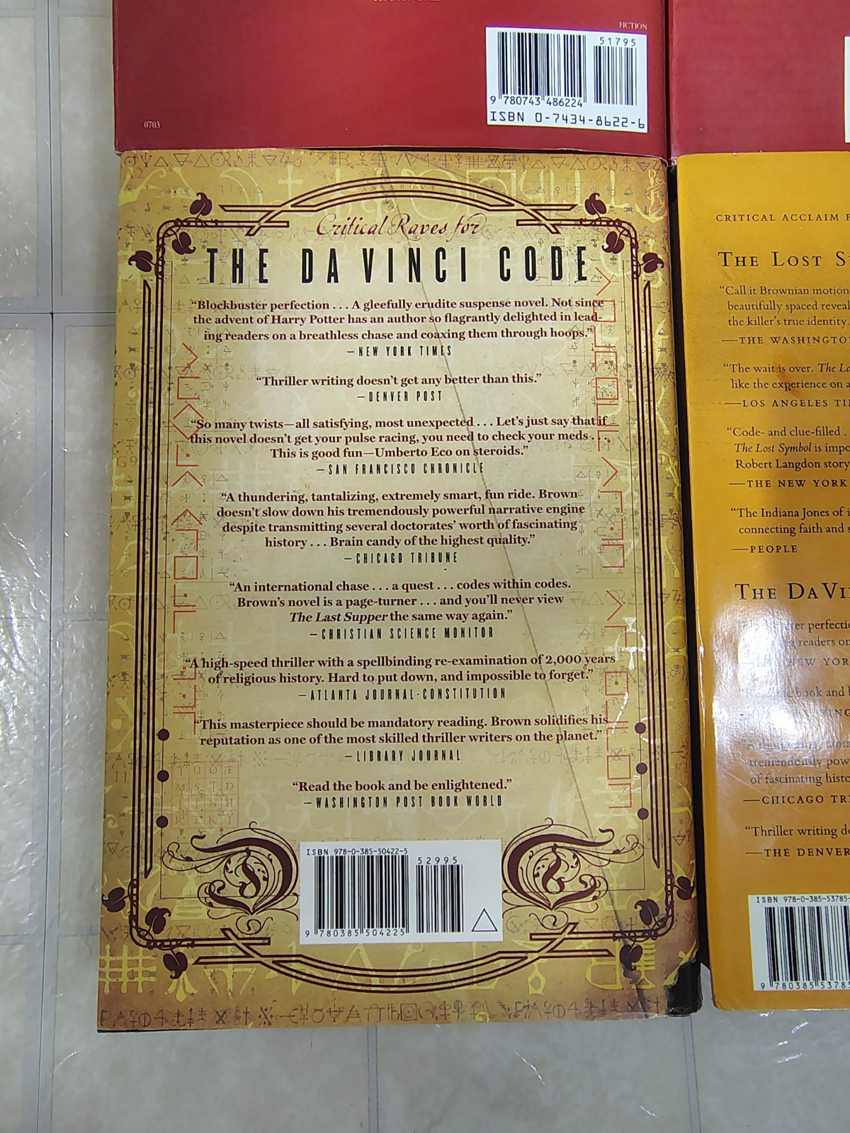 Robert Langdon: First 4 Hardcover Books, 2 First Edition Novels Collection!