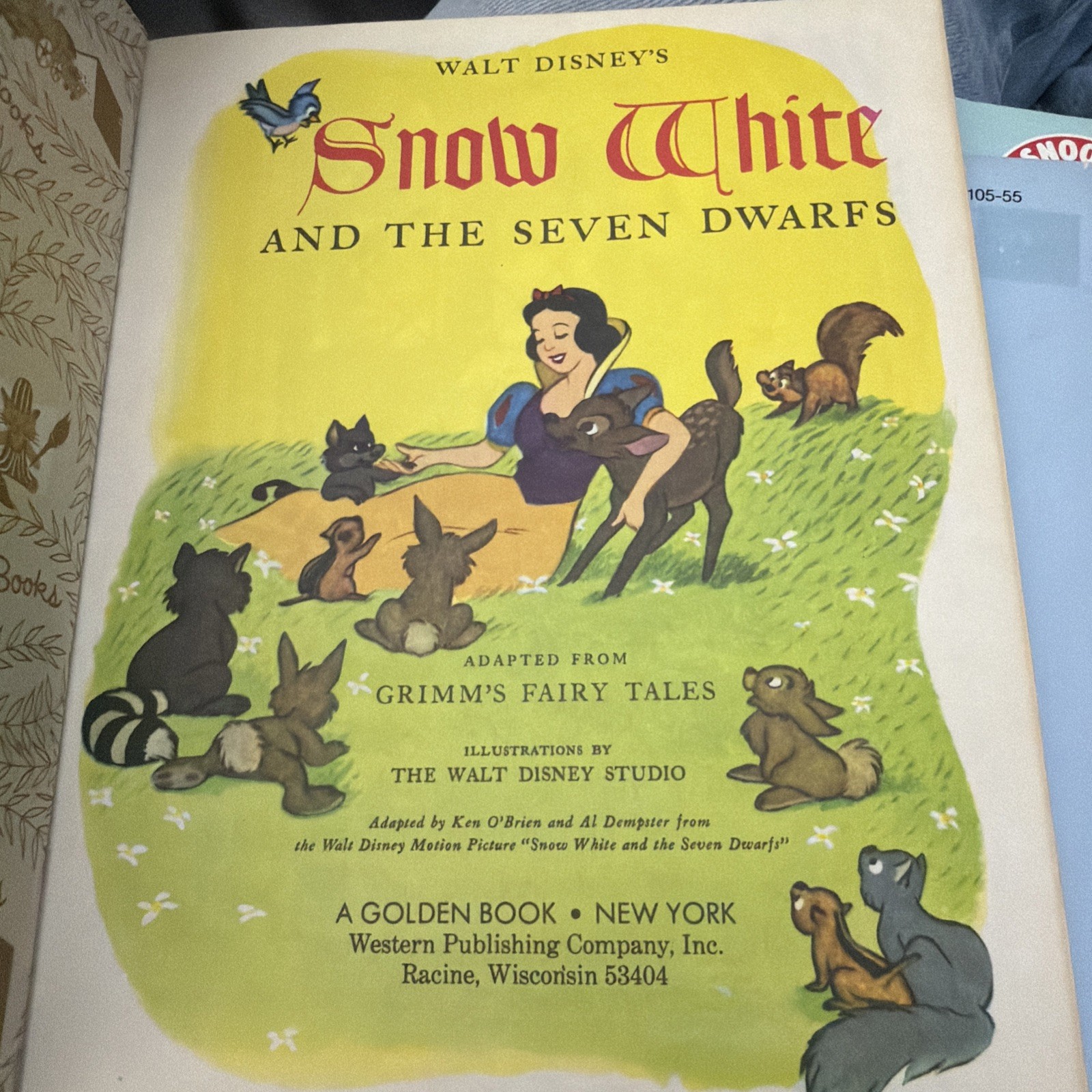 Vintage A Little Golden Book Snow White And The Seven Dwarfs 103-52 #4365