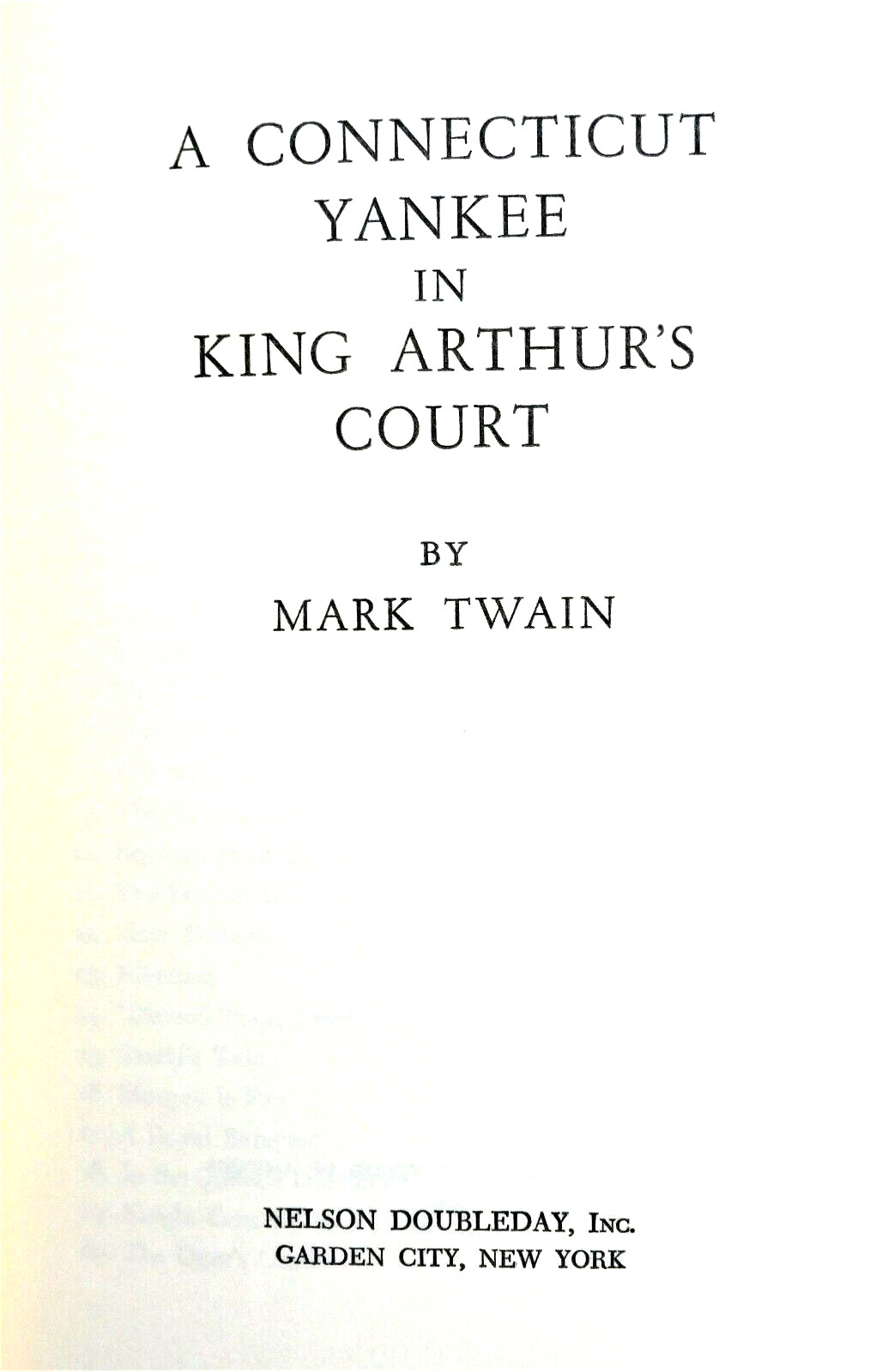 A Connecticut Yankee In King Arthur’s Court by Mark Twain 1969 HC Doubleday