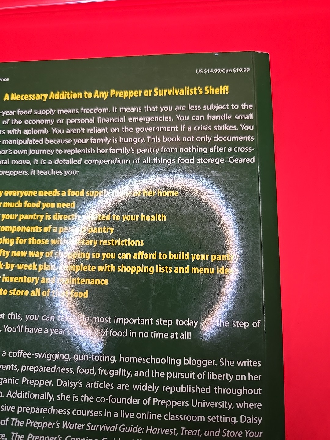 Preppers Pantry Book Blizzards Blackouts Hurricanes Pandemic Collapse of Economy