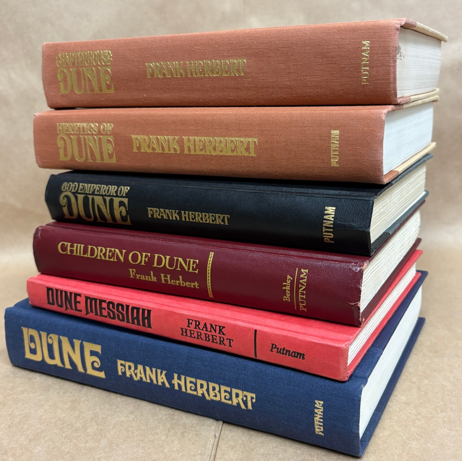 Dune 1-6 Frank Herbert Original Cover HC w/ Dust Jackets Chapter House 1st ed.