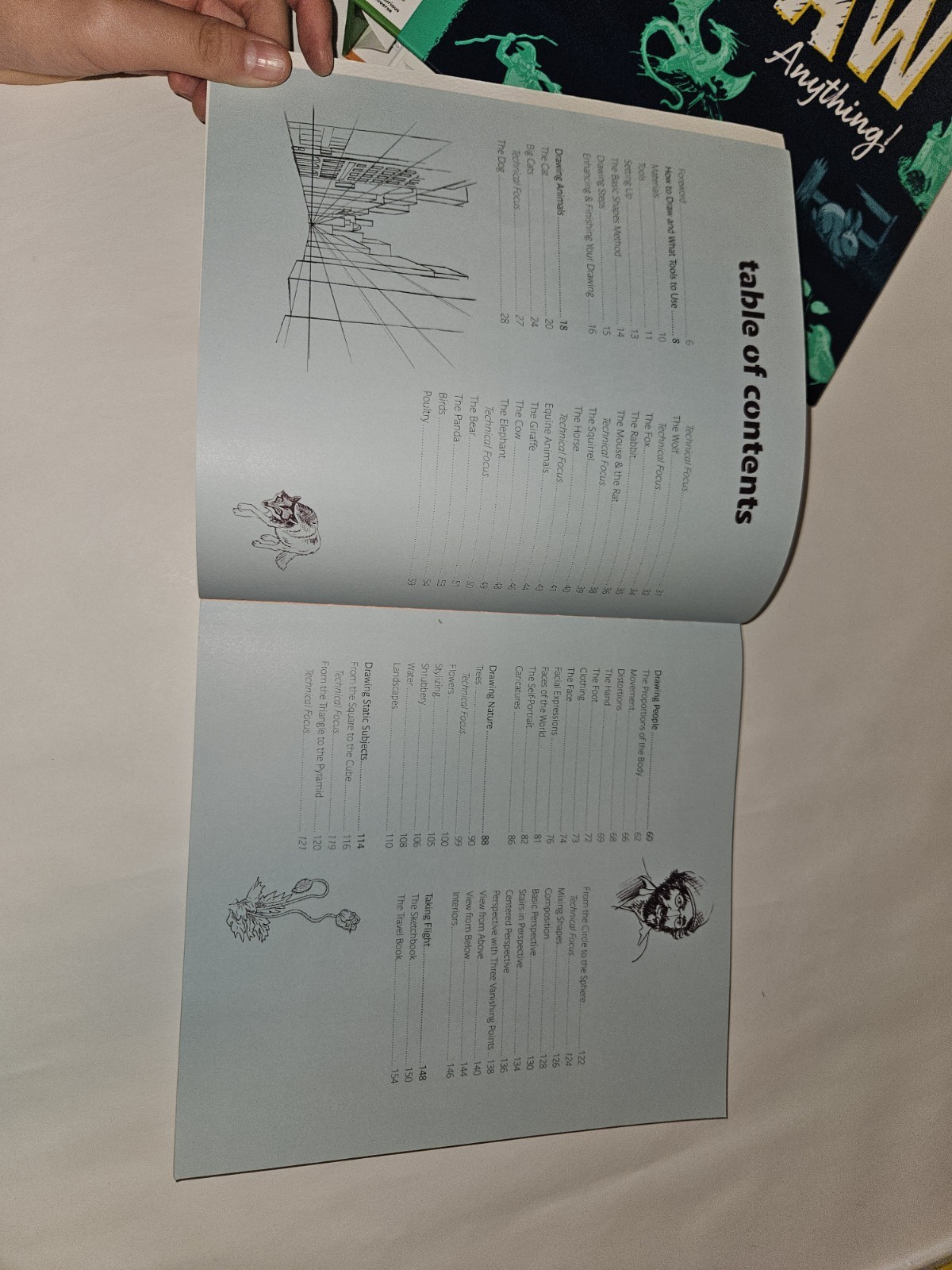 2 Drawing Books: Fantasy And Realism, People, Plants, Animals, Dragons, And More