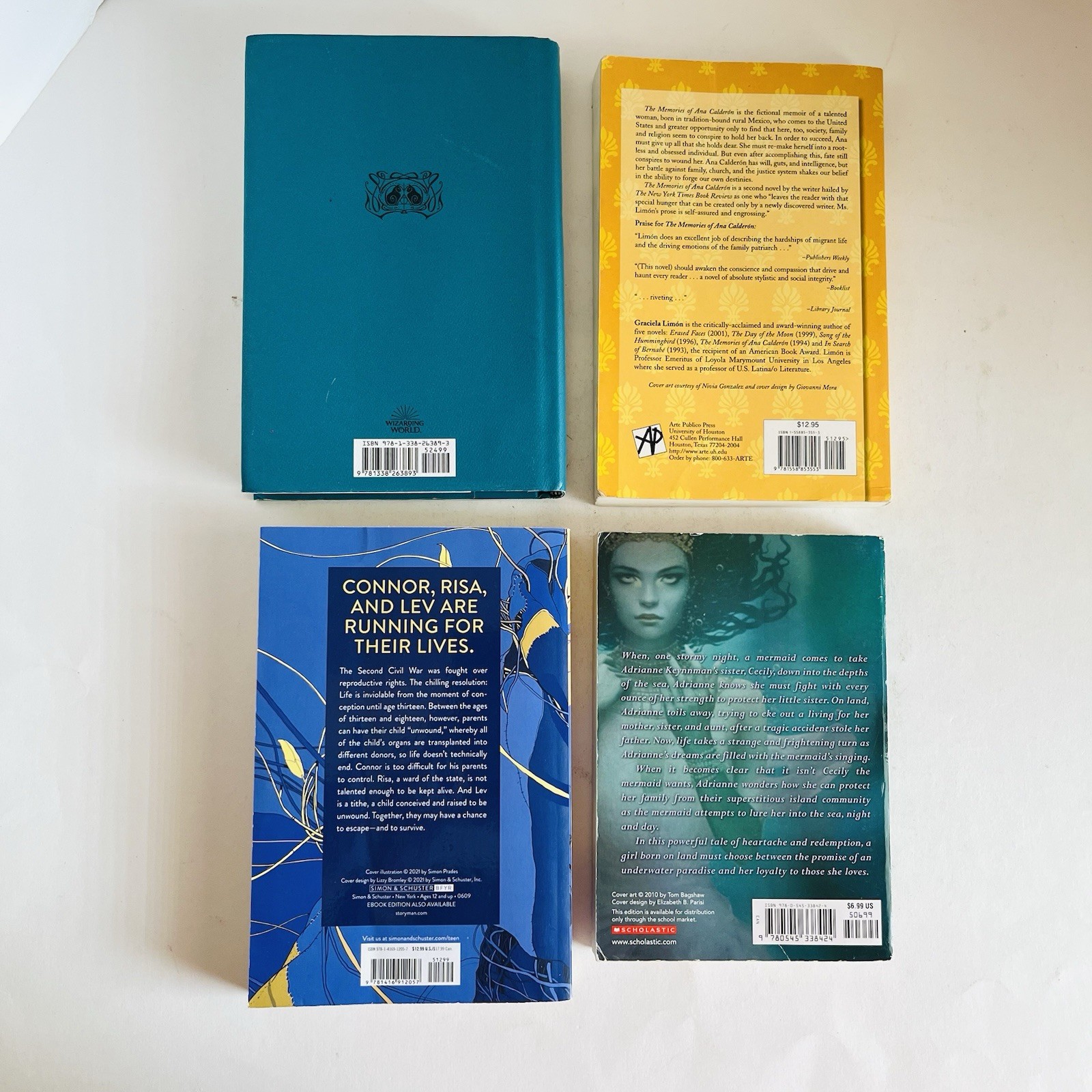 Lot 4 YA High School Books Novels Homeschool Dystopian Crimes Grindelwald Unwind