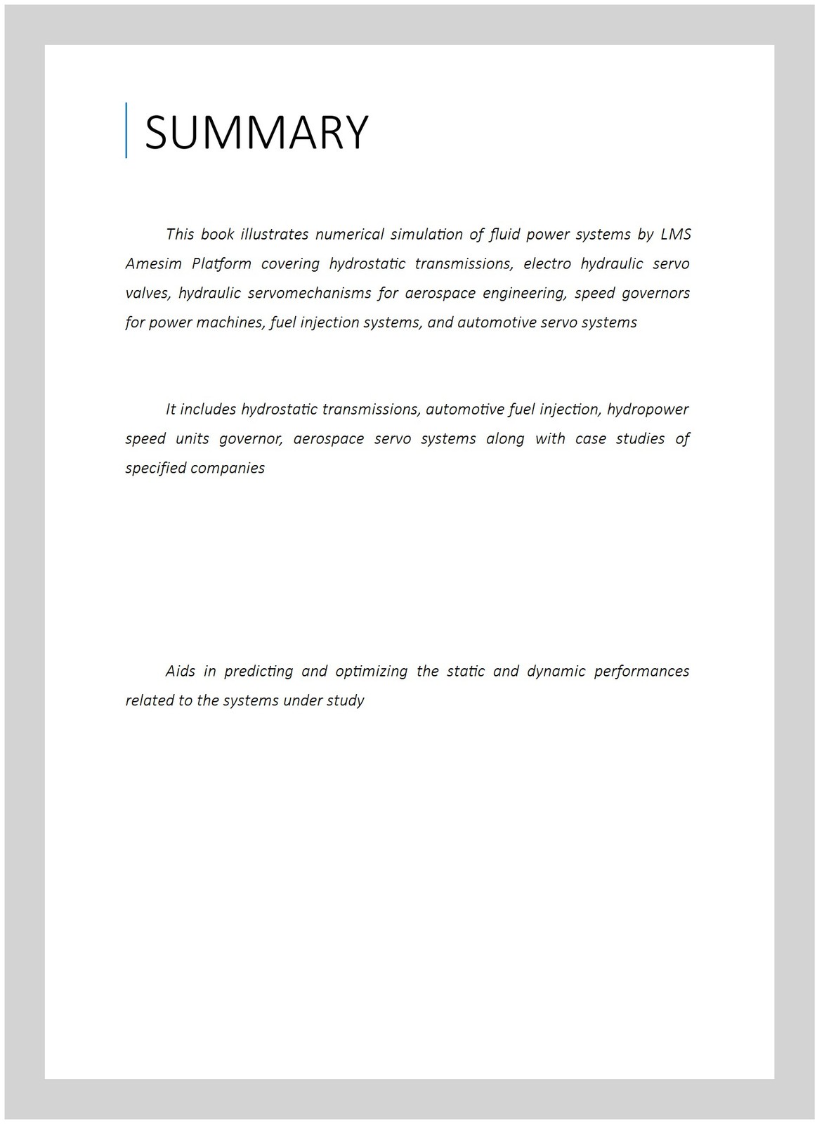 Simulation of Fluid Power Systems With Simcenter Amesim, Paperback by Vasiliu…