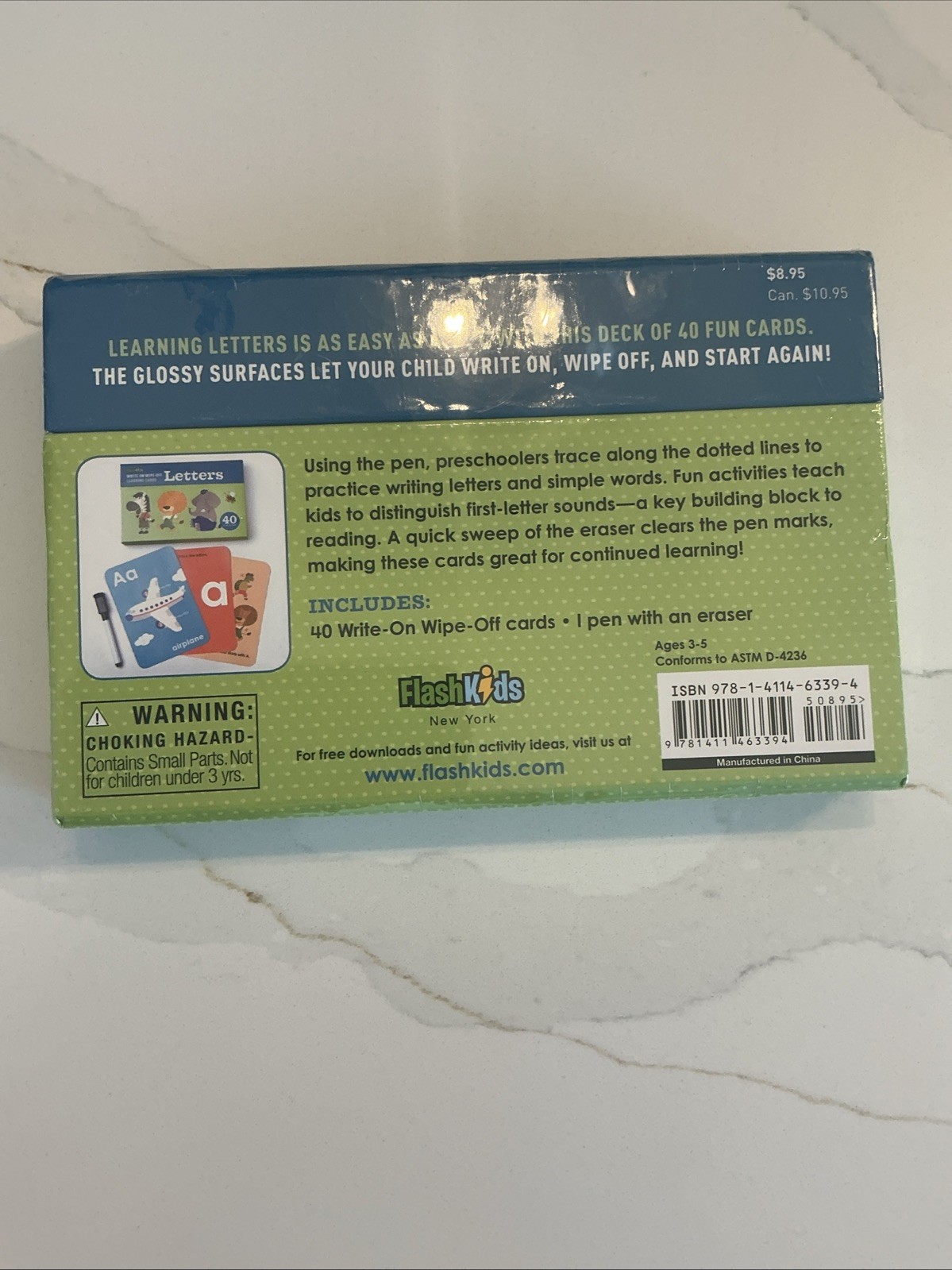 Write-On Wipe-Off Learning Cards: Letters
