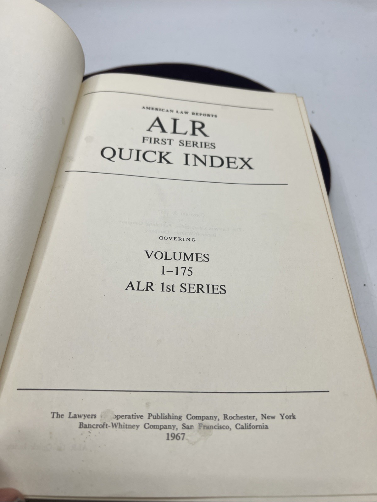 ALR Quick Index 1st Series Ca. 1967 1-175