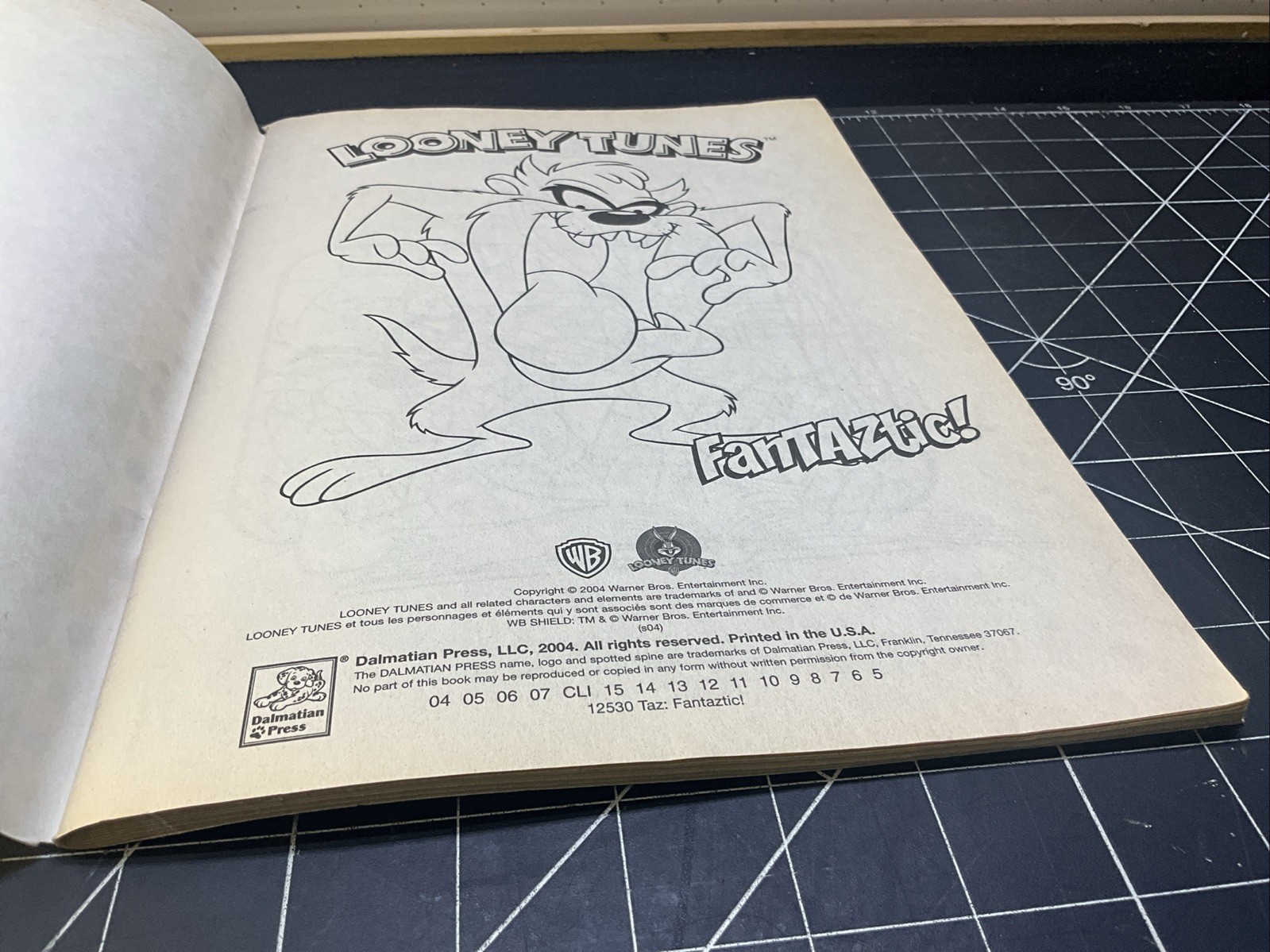 Favorite Book To Color Taz – Dalmatian Press 2004 Taz Fantaztic! 12530