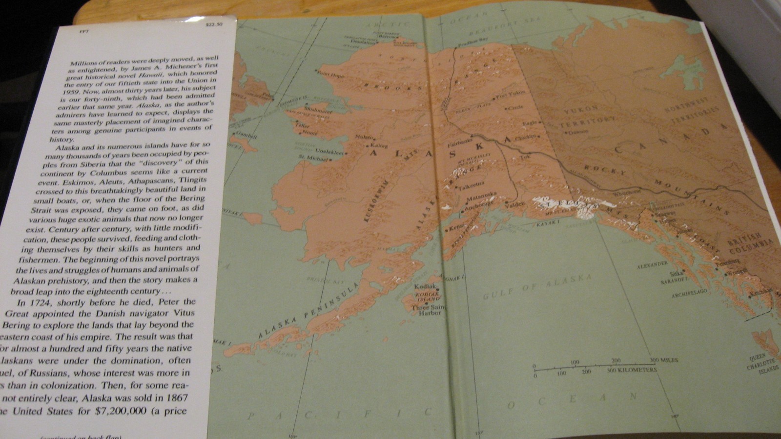 Alaska A Novel James A. Michener Hard Back Dust Cover 1988