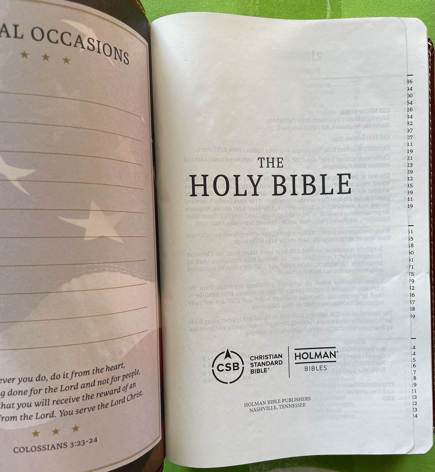 CSB MILITARY BIBLE (Burgundy LeatherTouch) Red Letter, NEW in Sleeve Case!