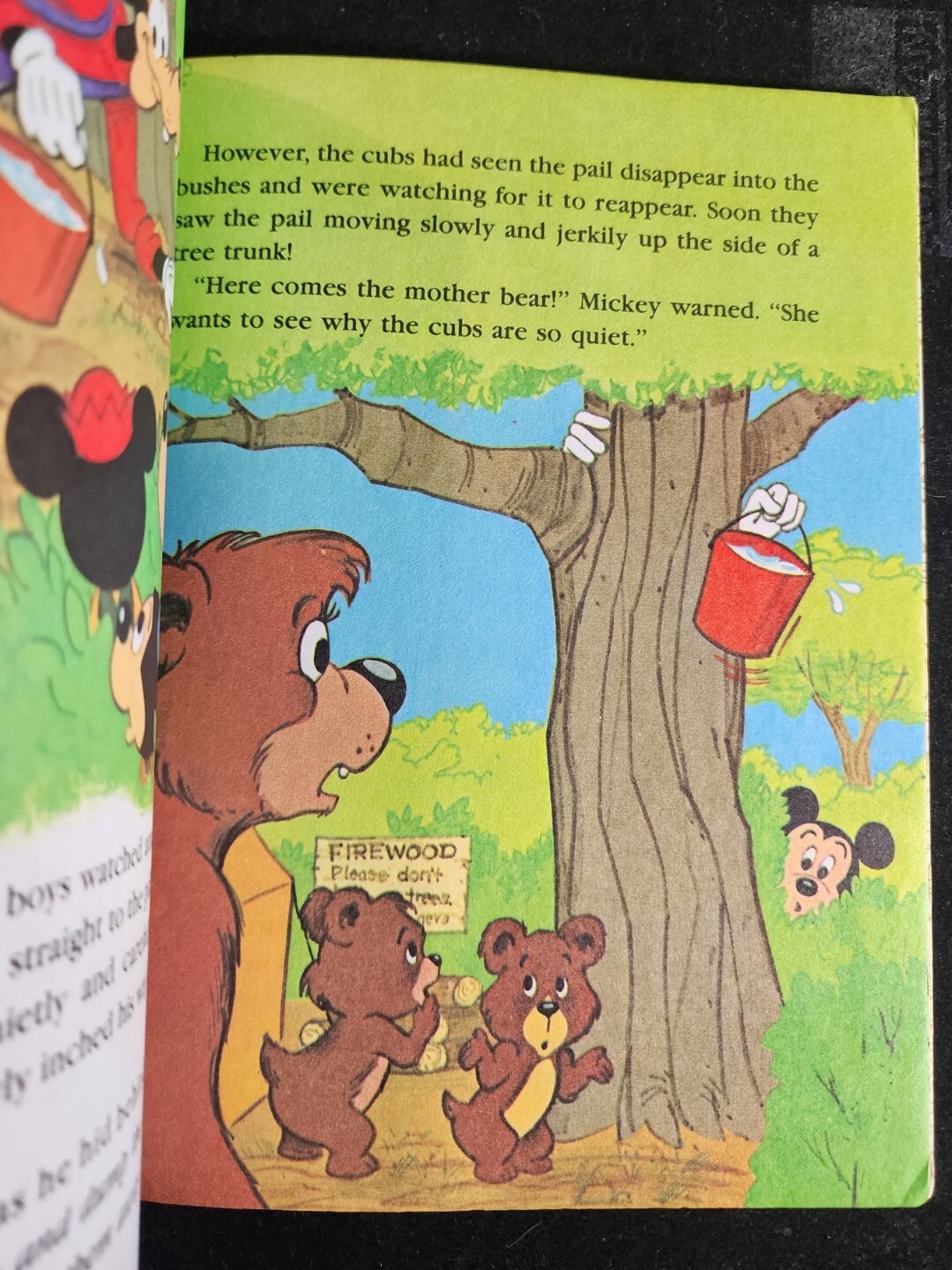 Walt Disney’s Mickey Mouse and Goofy The Big Bear Scare Little Golden Book T3813