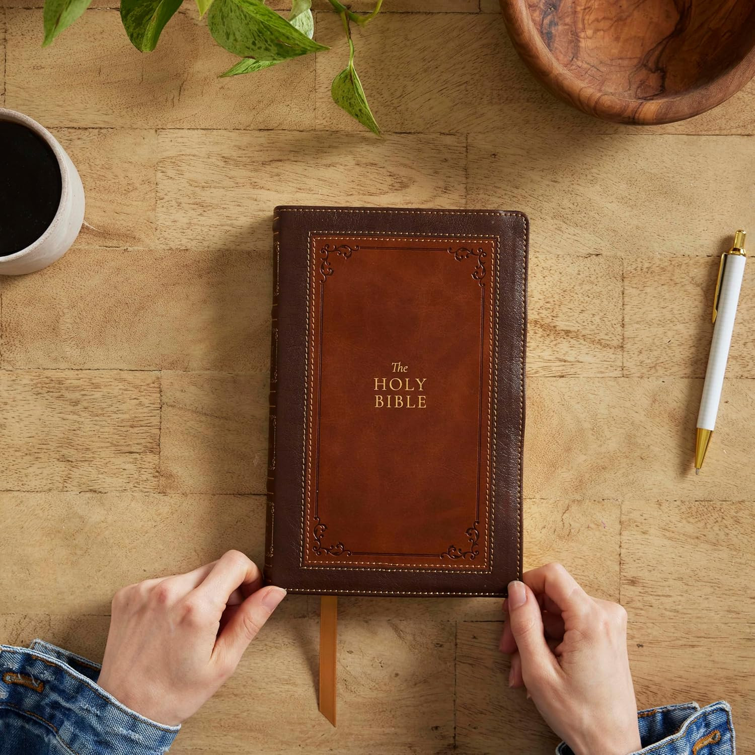 1611 KJV with Apocrypha, Brown Leathersoft: Holy Bible