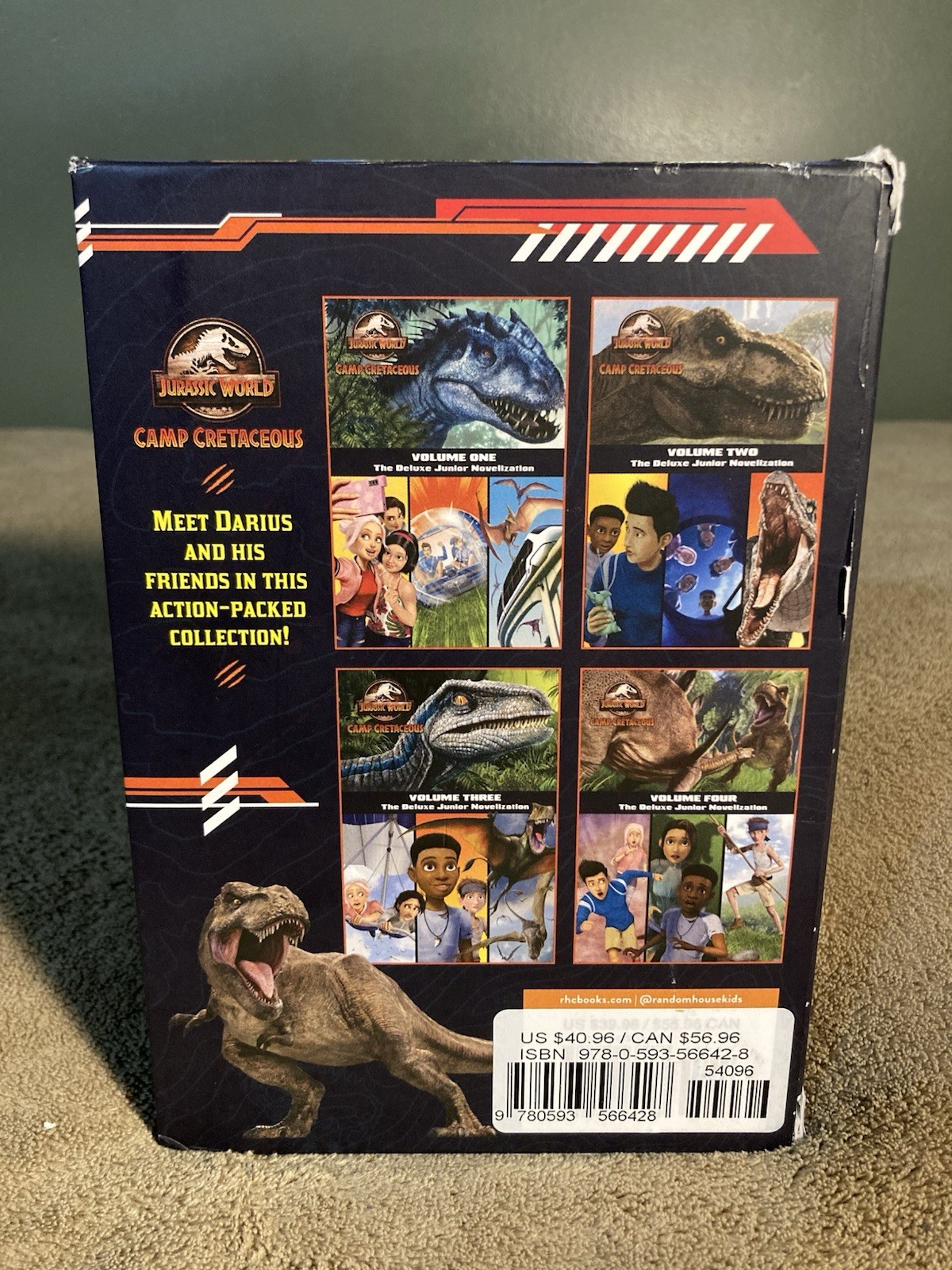 Camp Cretaceous Deluxe Junior Novelization Book Box Set Jurassic World Vol 1-4