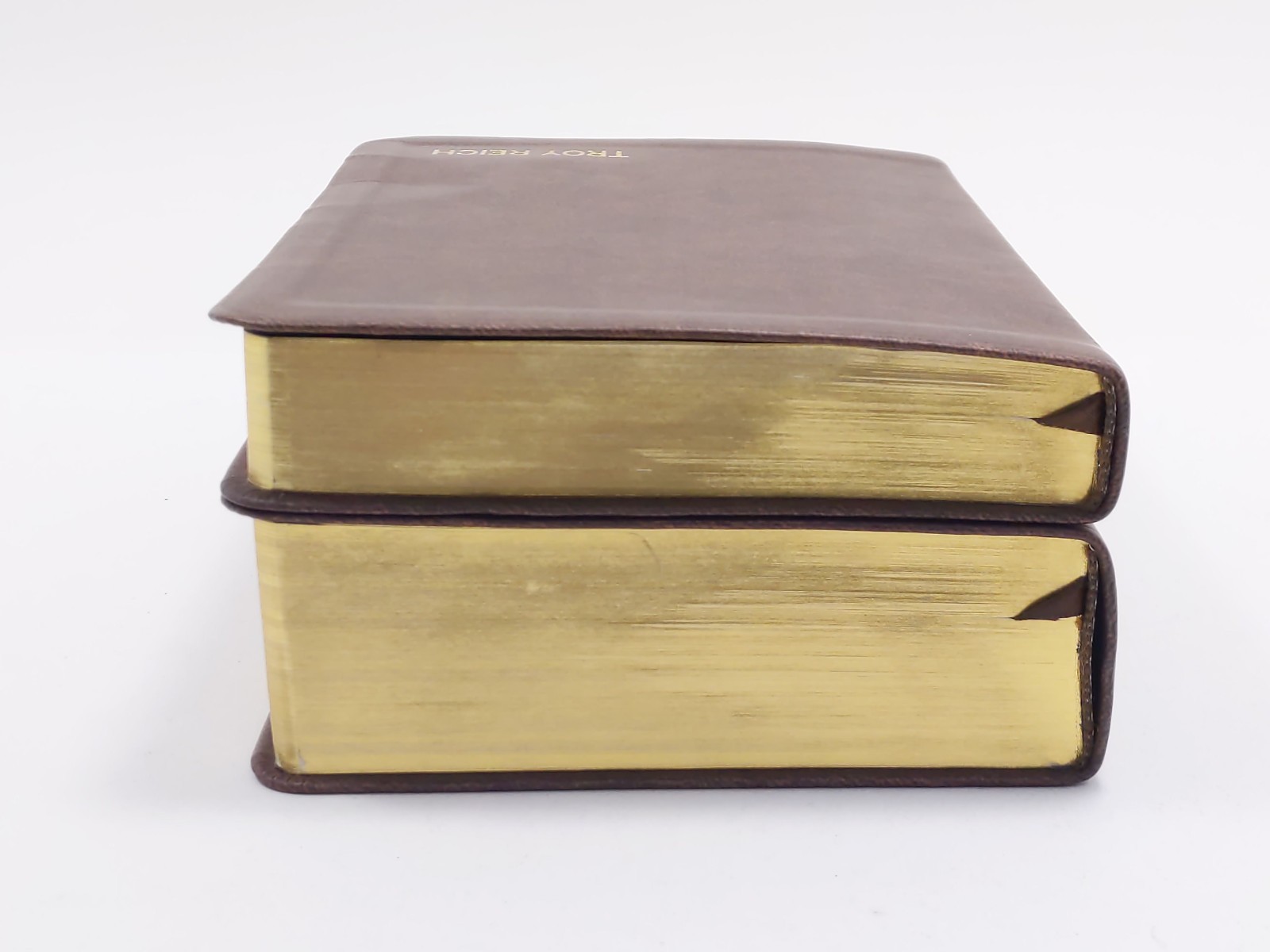 KJV Bible & Triple Combination (Simulated Leather Walnut Brown) Personalized