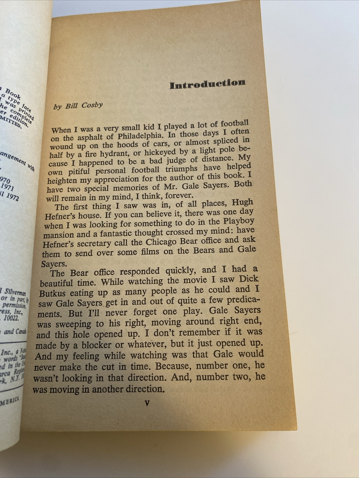 I Am Third by Gale Sayers with Al Silverman 1972 Mass Paperback aba