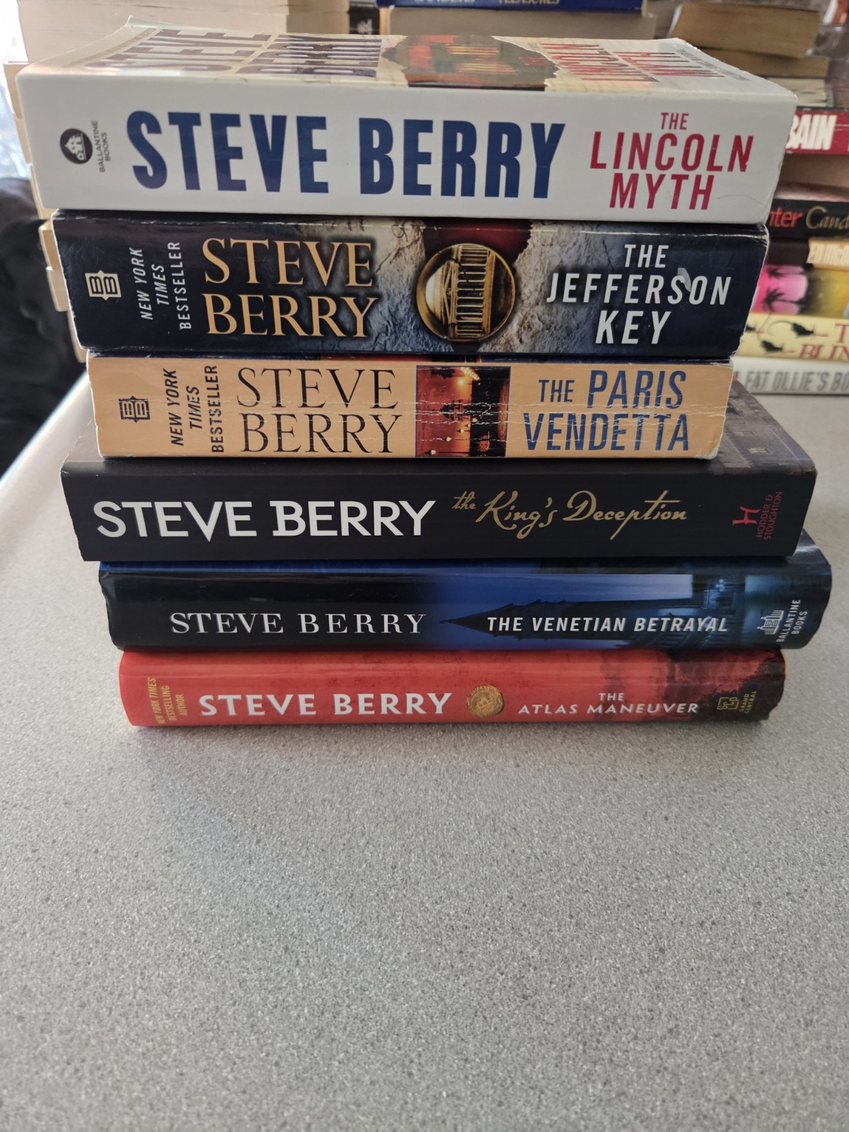 Steve Berry Lot Of 6 Mystery Thriller Lot Of 6 HC & PB