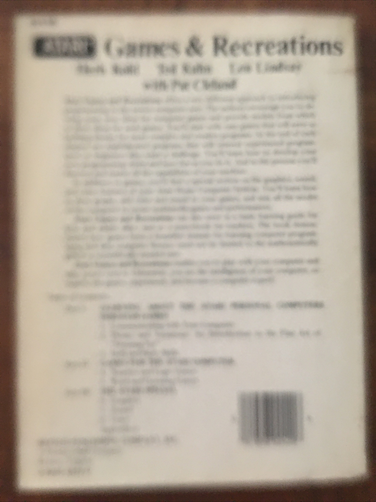 Atari Games & Recreation (Lindsay, Kahn, Kohl,Cleland, 1982) Vintage Atari Book!
